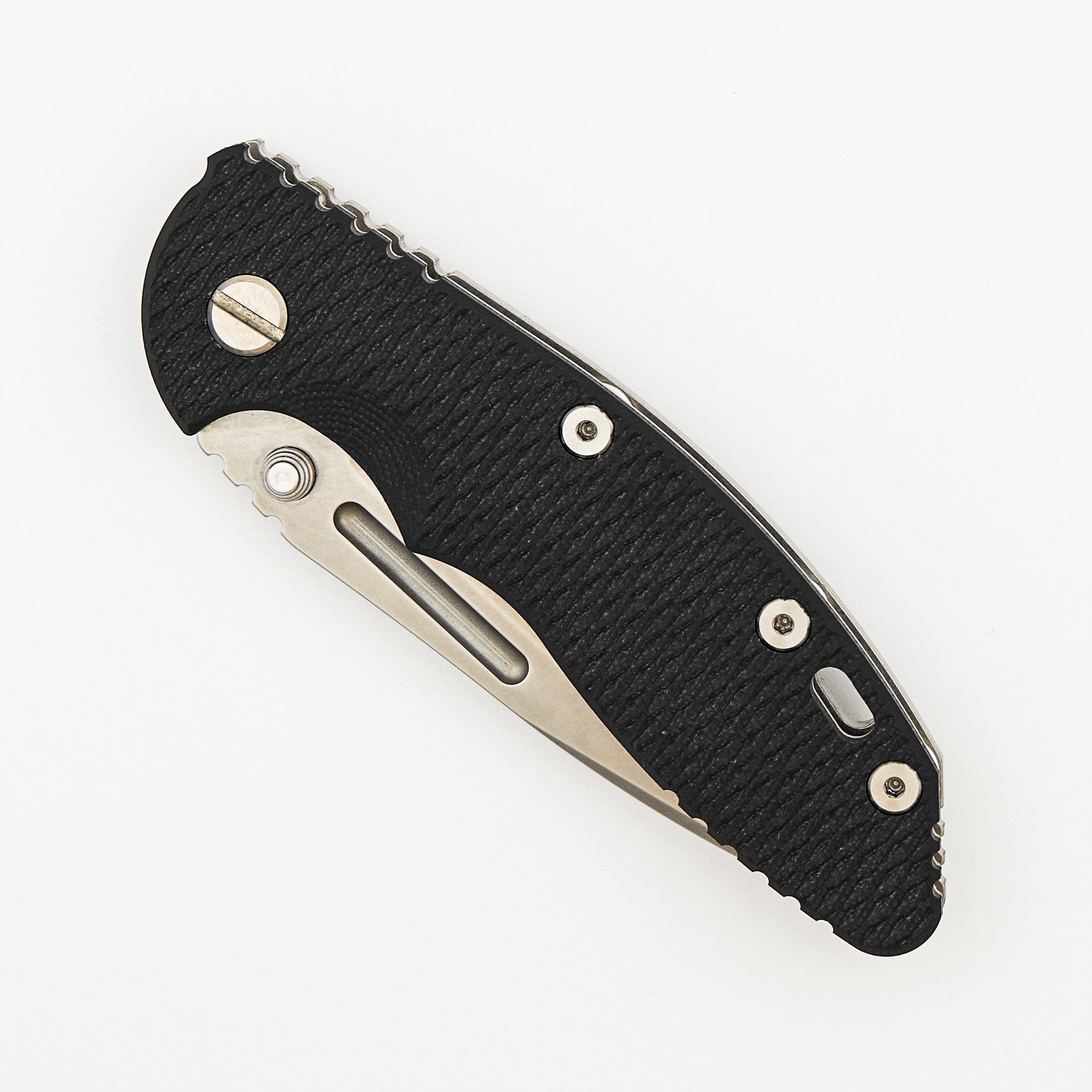 XM-18 3.5″ - M390 Fullered Spear - Non-Flipper - Tri-Way - Stonewash - Black G10