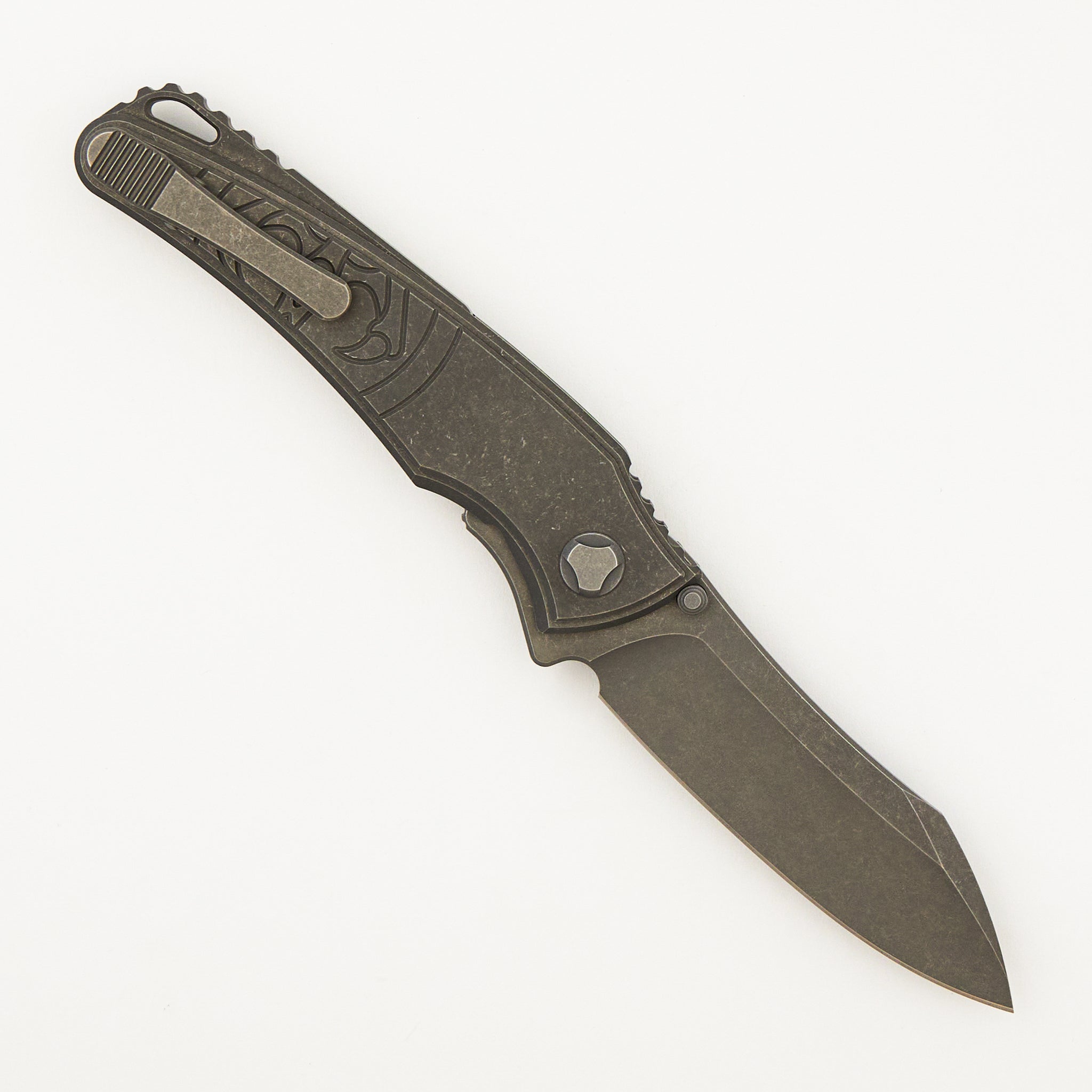 Talon - Stonewash Titanium Handle - M390 Blade