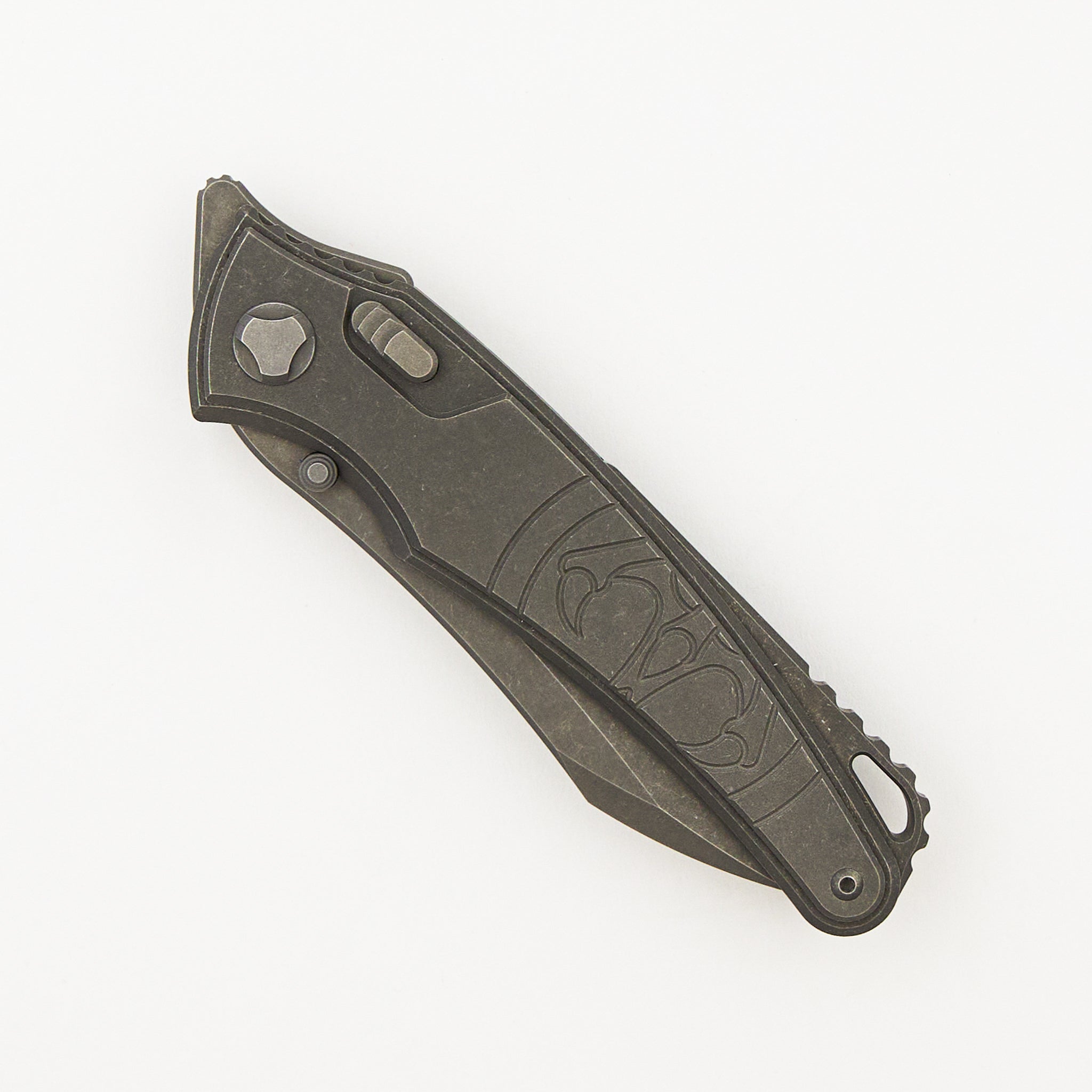 Talon - Stonewash Titanium Handle - M390 Blade