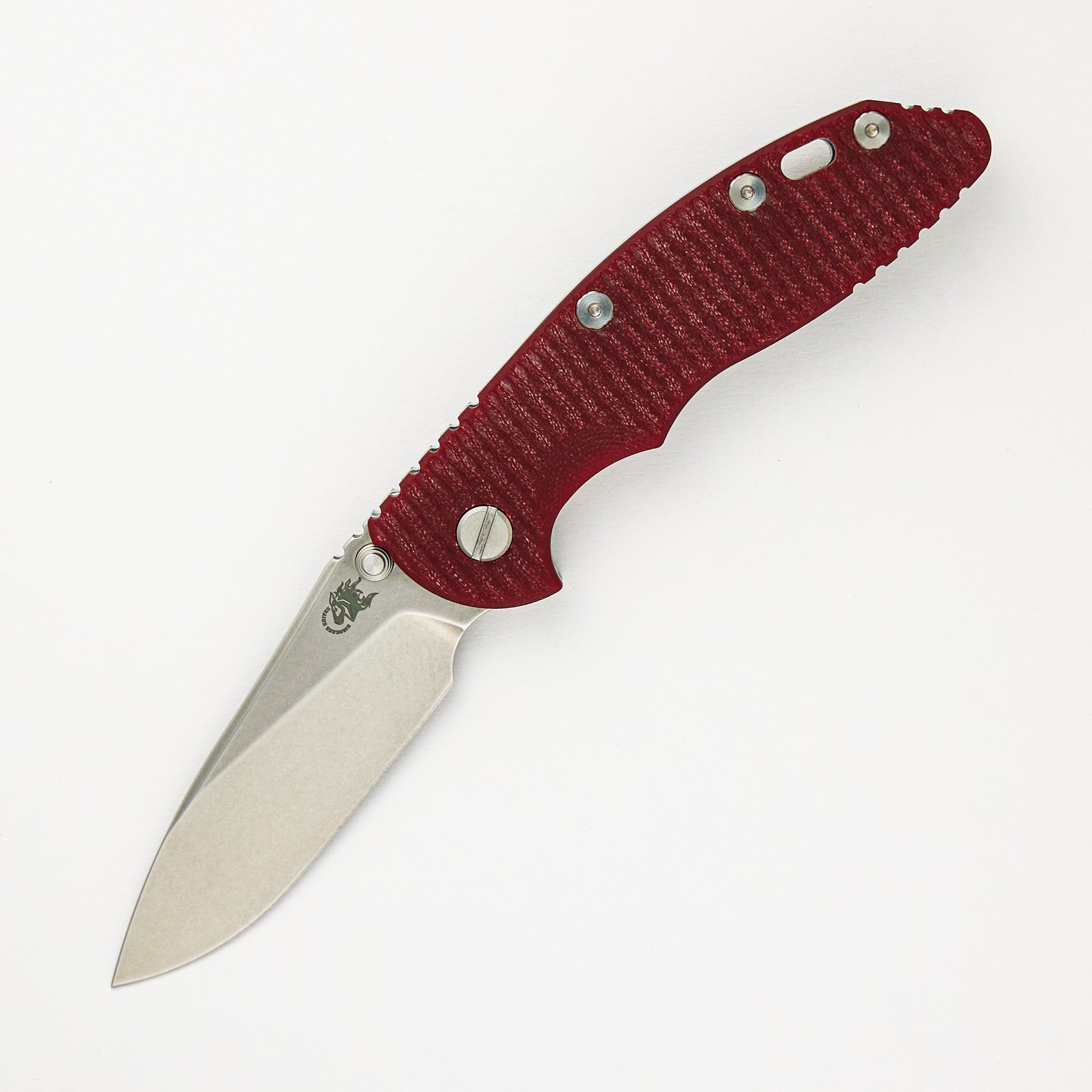 XM-18 3.5" Slicer Non Flipper Tri-Way Stonewash Red G10