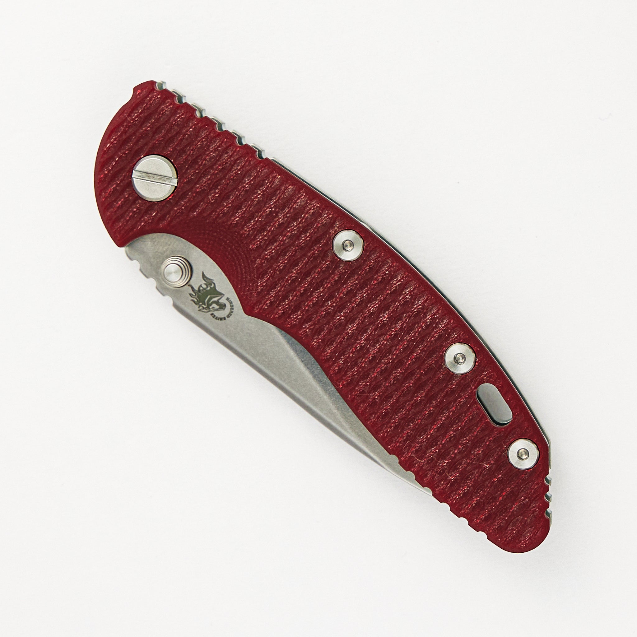 Hinderer Knives XM-18 3.5" Slicer Non Flipper Tri-Way Stonewash Red G10