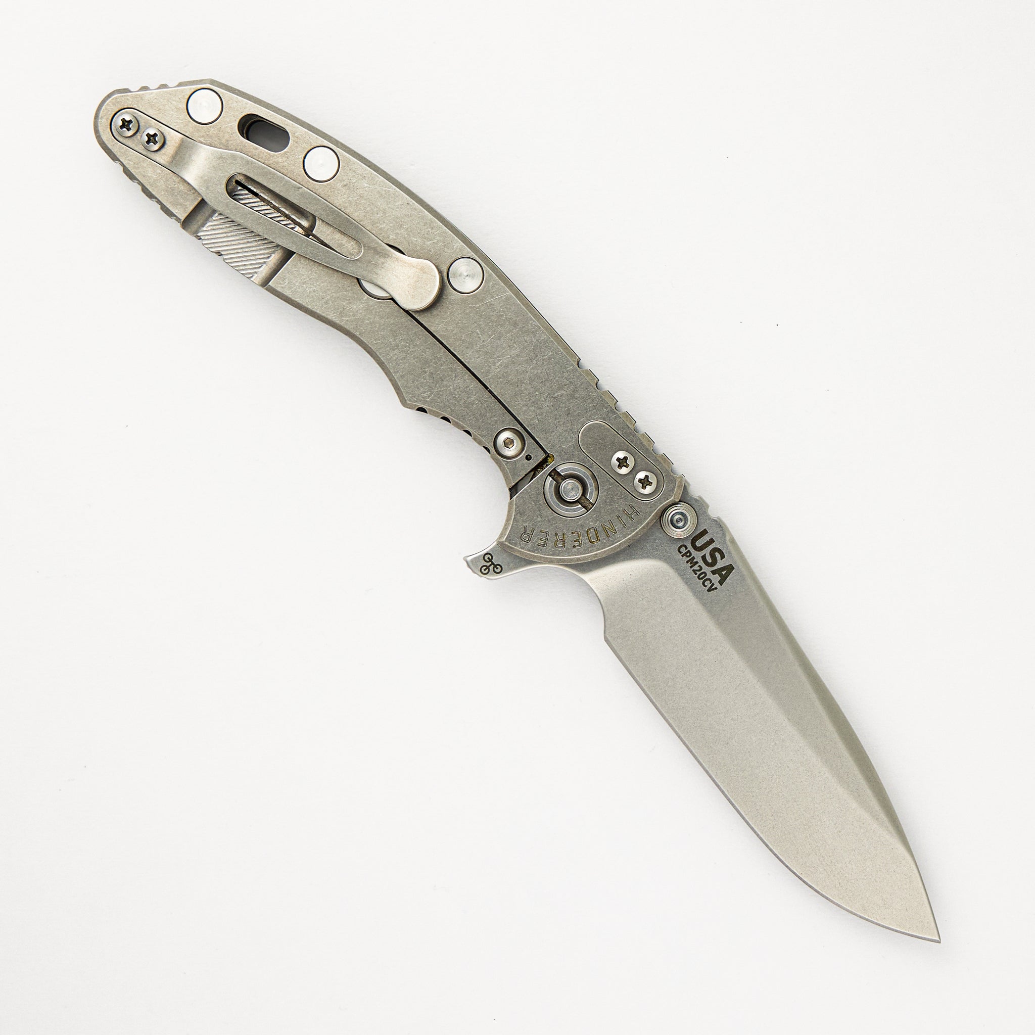 Hinderer Knives XM-18 3.5" Spearpoint Tri-Way Stonewash Black G10