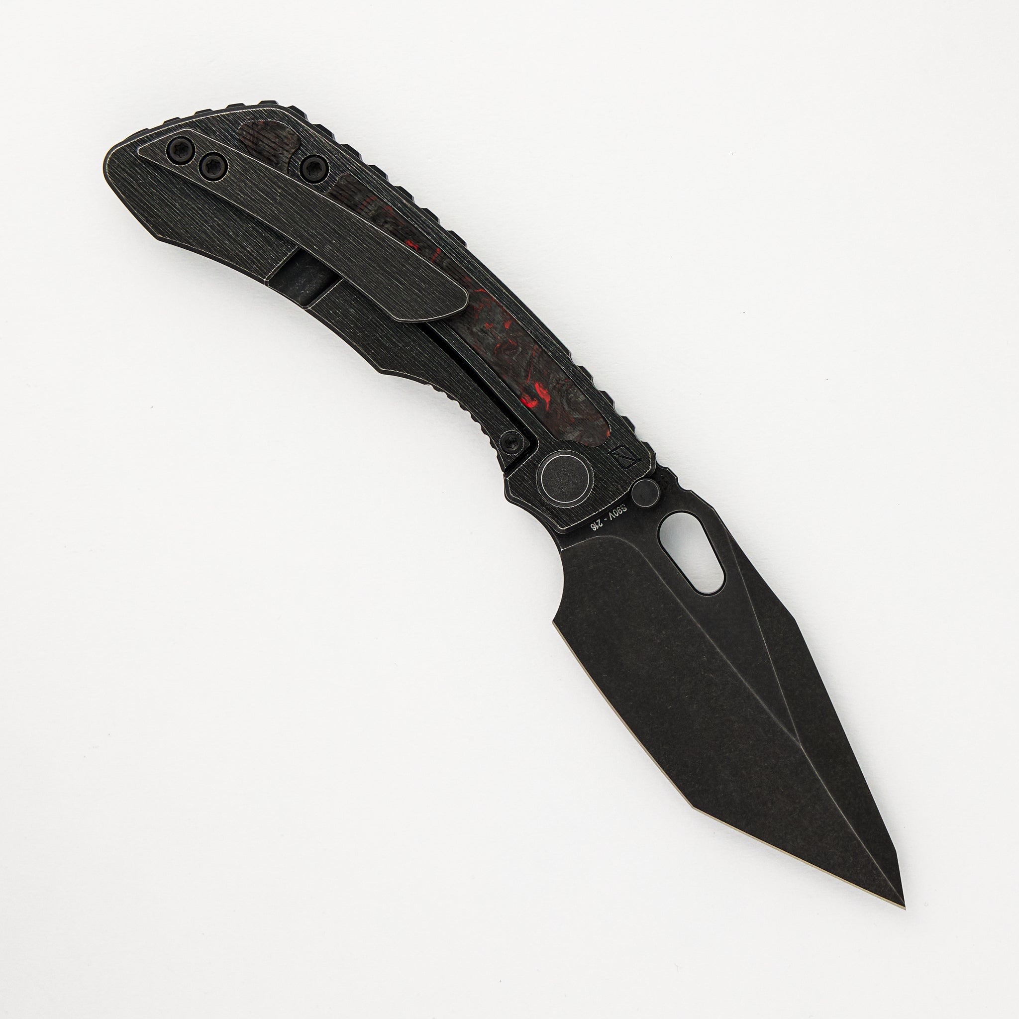 Custom Knife Factory / Jon Sorensen Design Evo-4 / Evo-T - S90V - Carbon Fiber Inlays