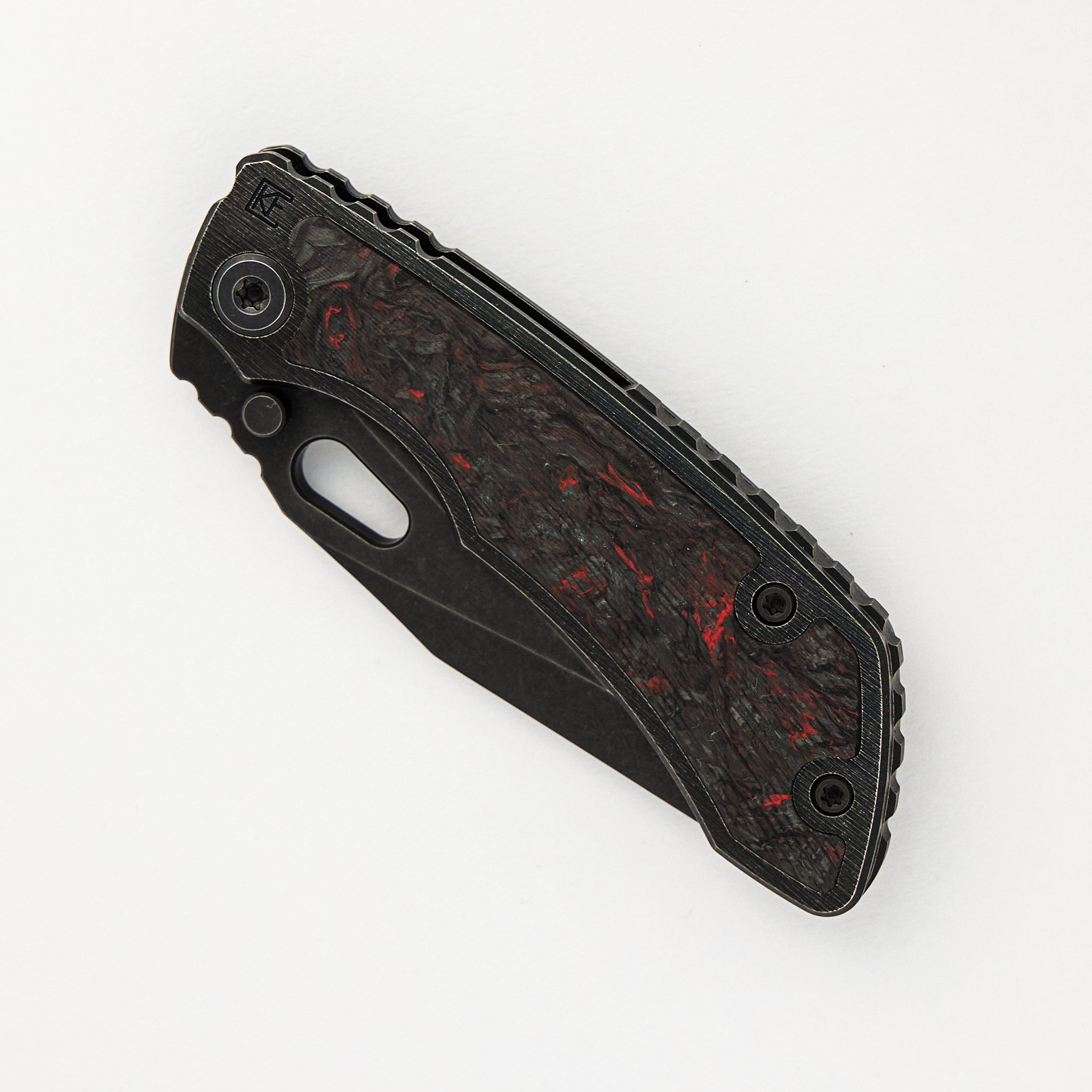 Custom Knife Factory / Jon Sorensen Design Evo-4 / Evo-T - S90V - Carbon Fiber Inlays