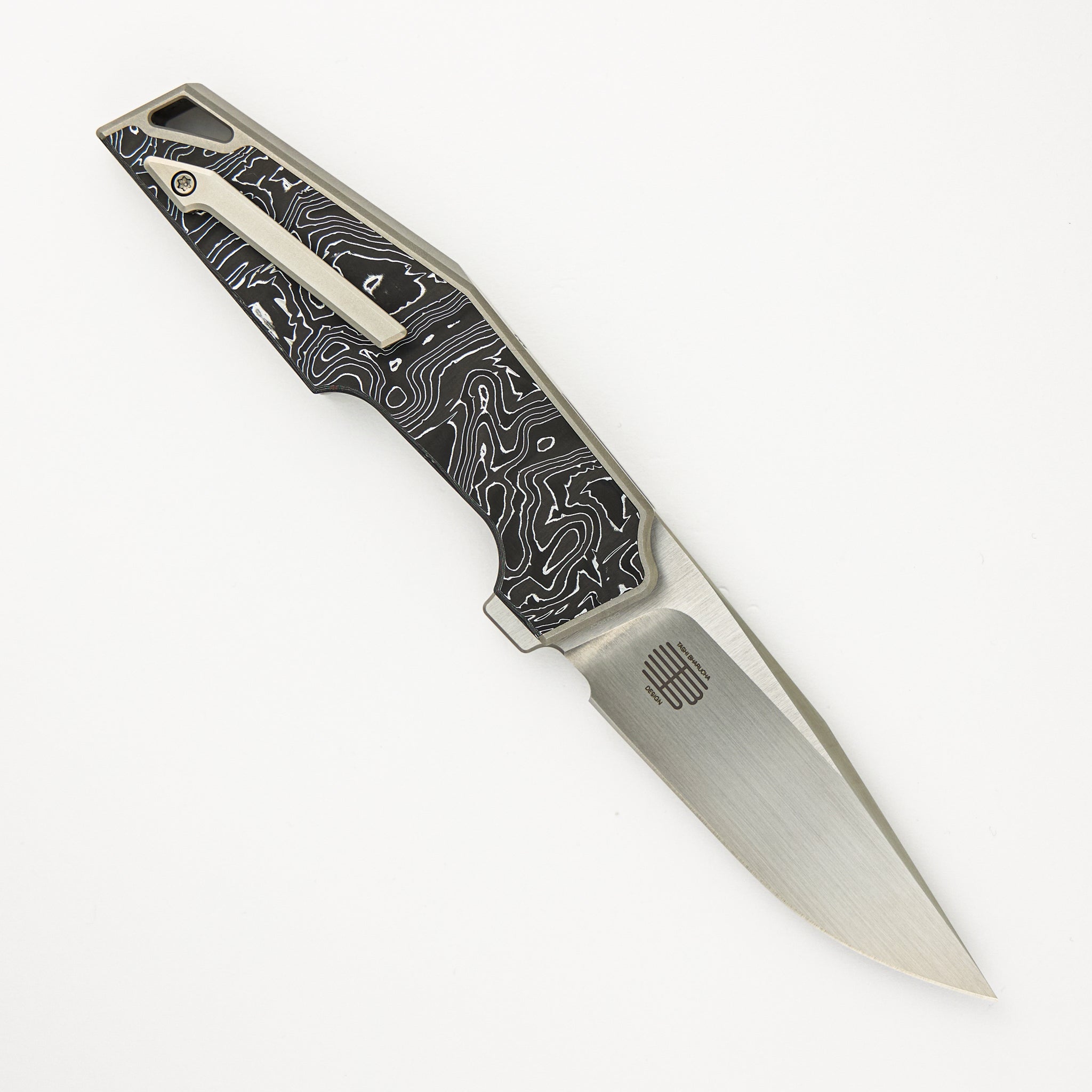 WE Knife OAO (One and Only) - Aluminum Foil Carbon Fiber Inlay - CPM 20CV Blade