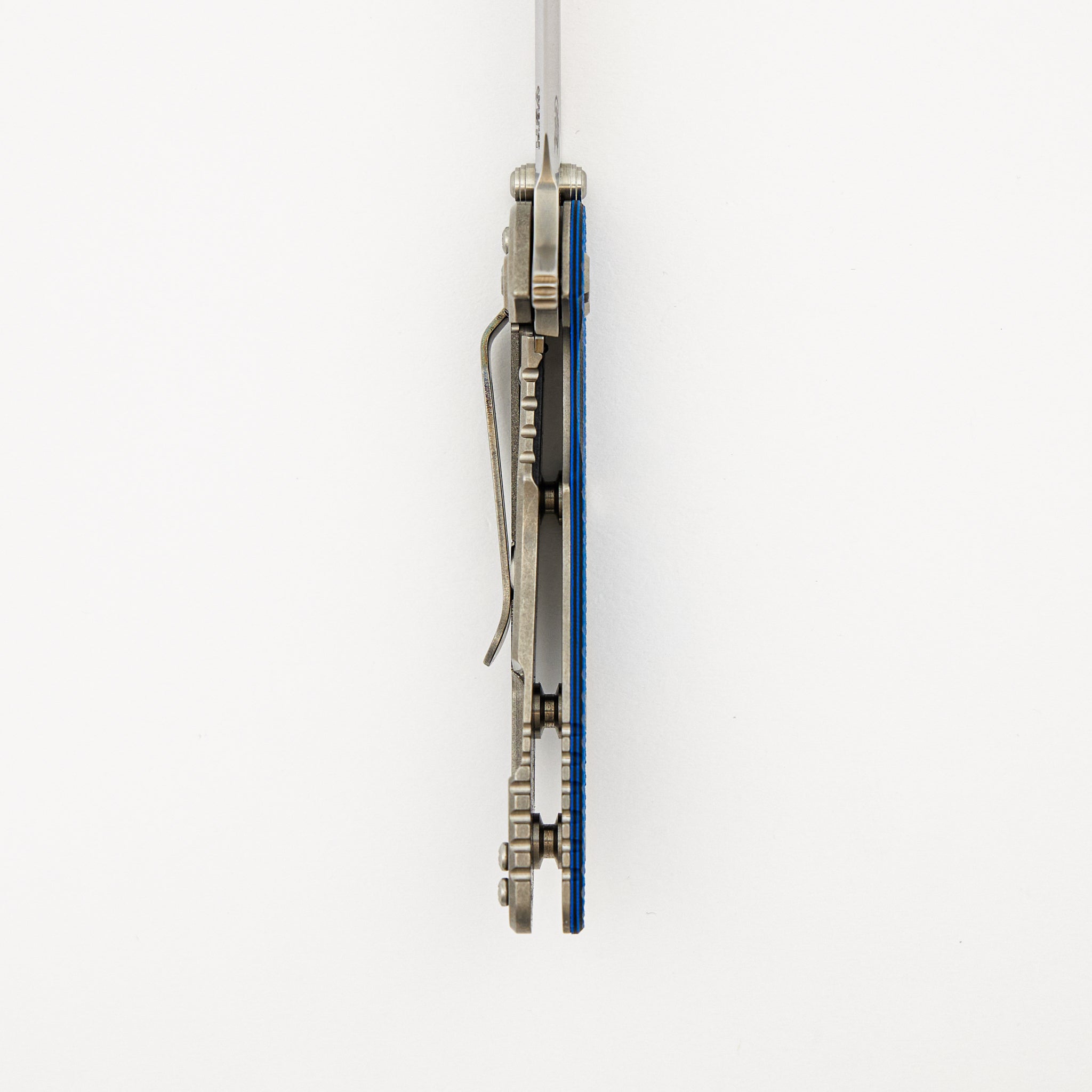 XM-18 3.0" - 20CV Fullered Spear - Tri-Way - Stonewash - Blue/Black G10
