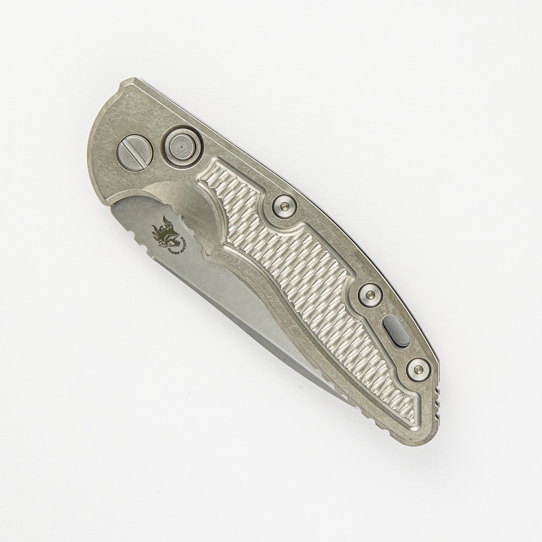 Hinderer XM-18 3.5″ – Auto – Spearpoint – Stonewash – CPM 20CV Blade – Titanium Handle