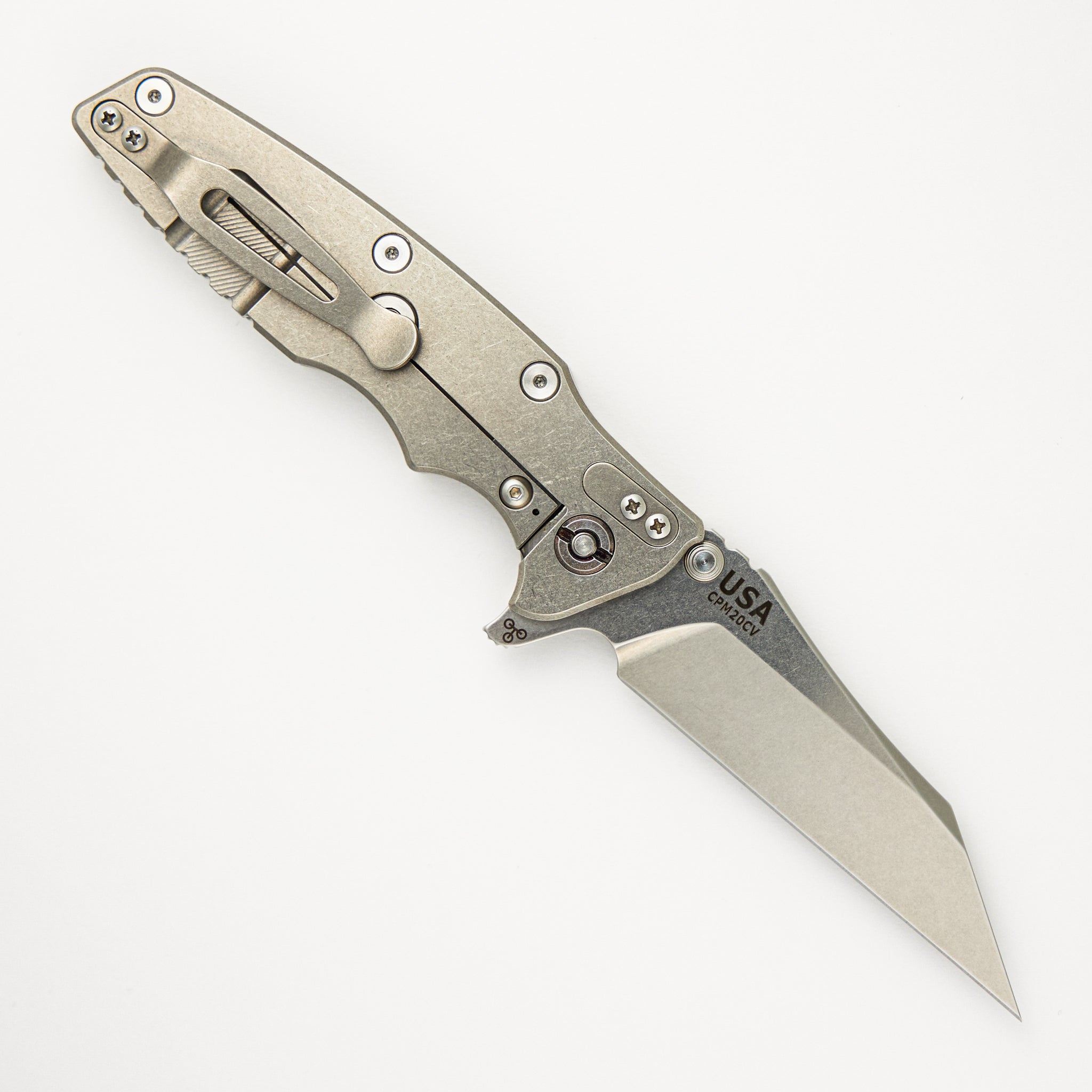 Eklipse 3.5" - CPM 20CV Wharncliffe - Tri-Way - Stonewash