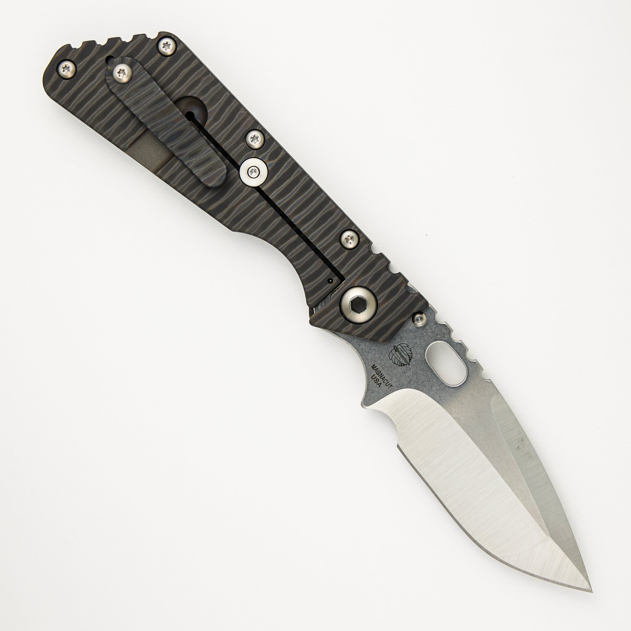 Strider Knives SMF XL - MagnaCut Blade - Flamed Titanium Handle