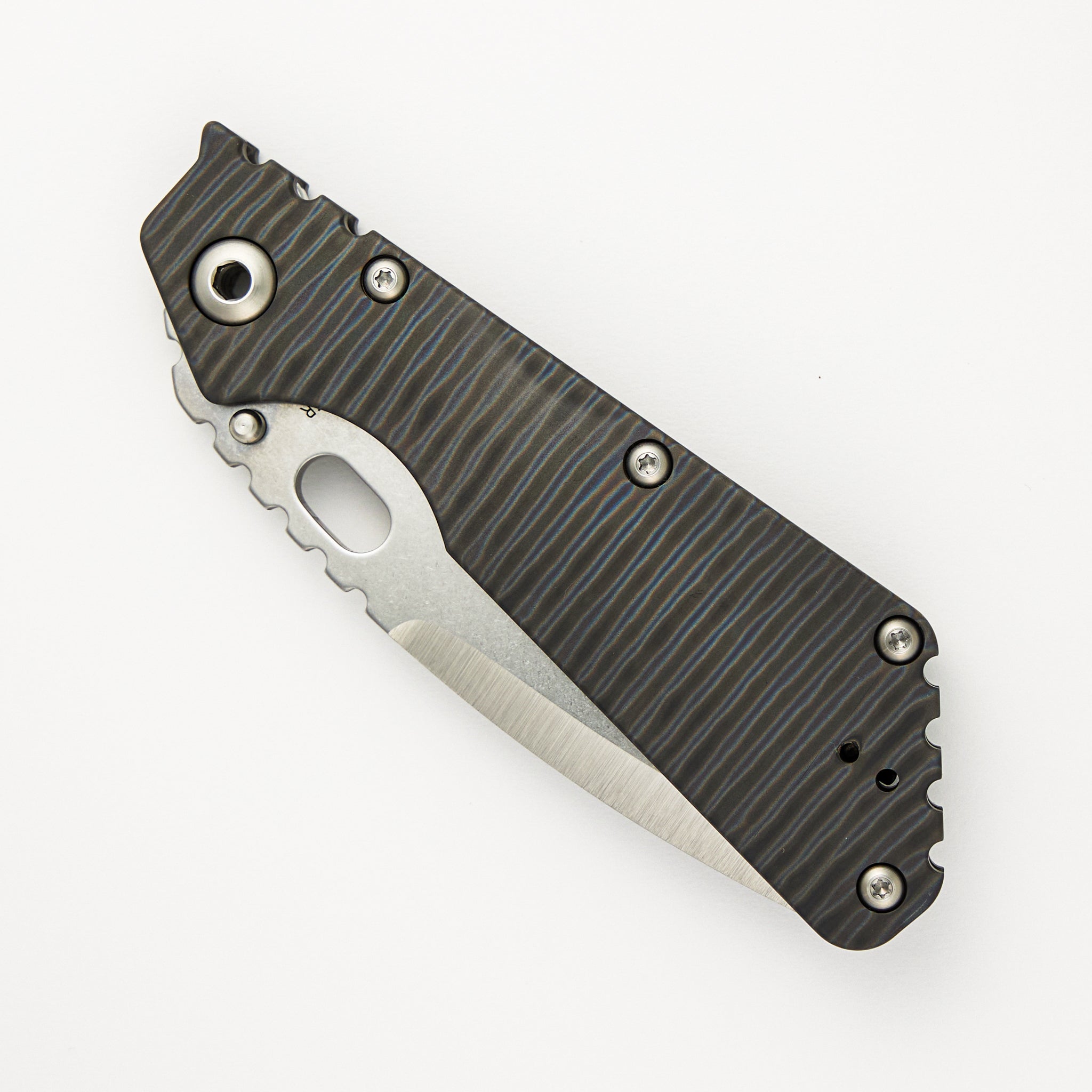 Strider Knives SMF XL - MagnaCut Blade - Flamed Titanium Handle