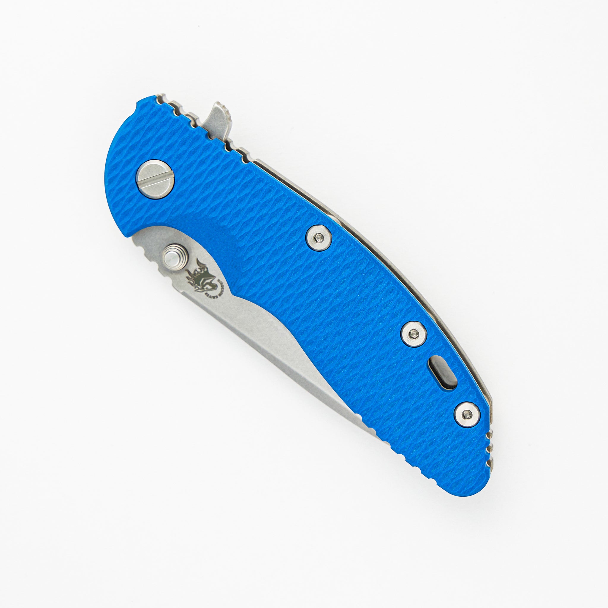 XM-18 3.5" Spearpoint - Tri-Way - Stonewash - Blue G10