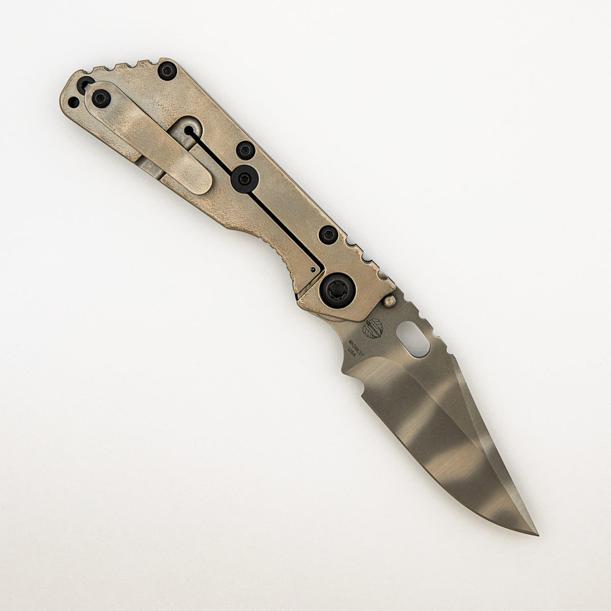 SMF - Bowie MagnaCut Blade - Titanium/Black G10 Handle