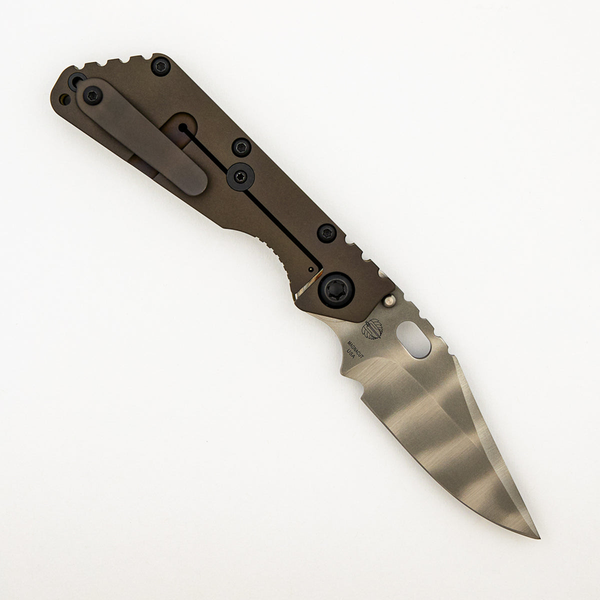 SMF - Bowie MagnaCut Blade - Titanium/OD Green G10 Handle