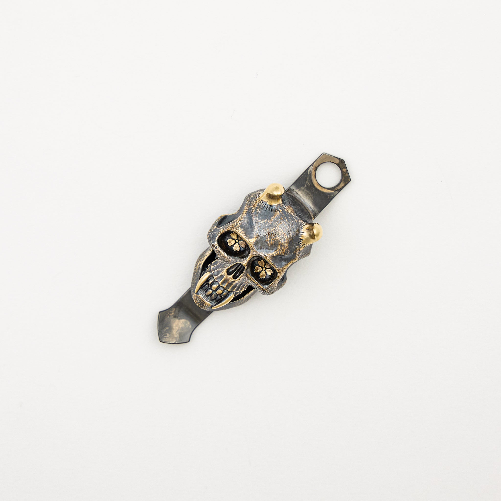 Large Bronze OG Hannya 2D Sakura Eyes Microtech CNC Clip