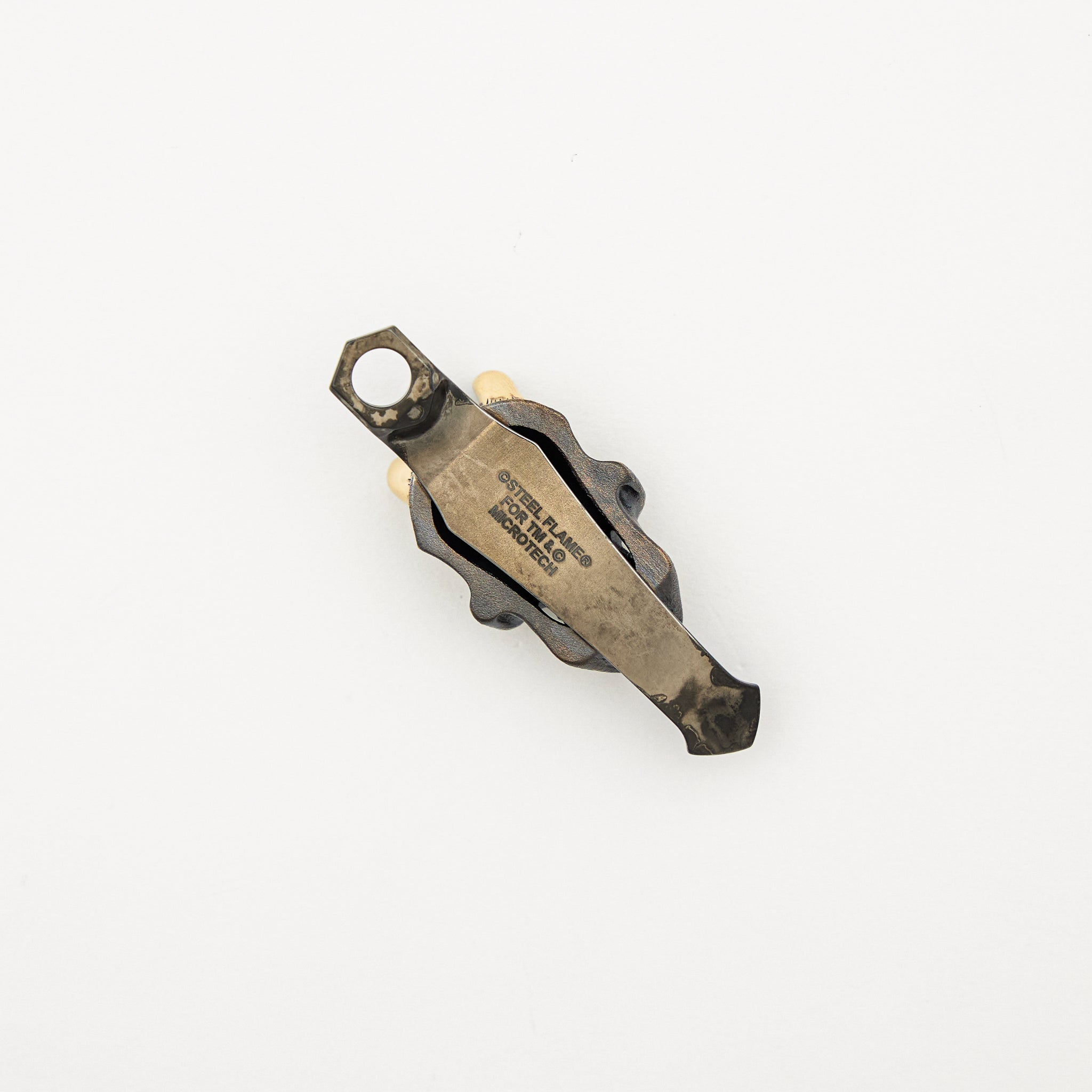 Large Bronze OG Hannya 2D Sakura Eyes Microtech CNC Clip