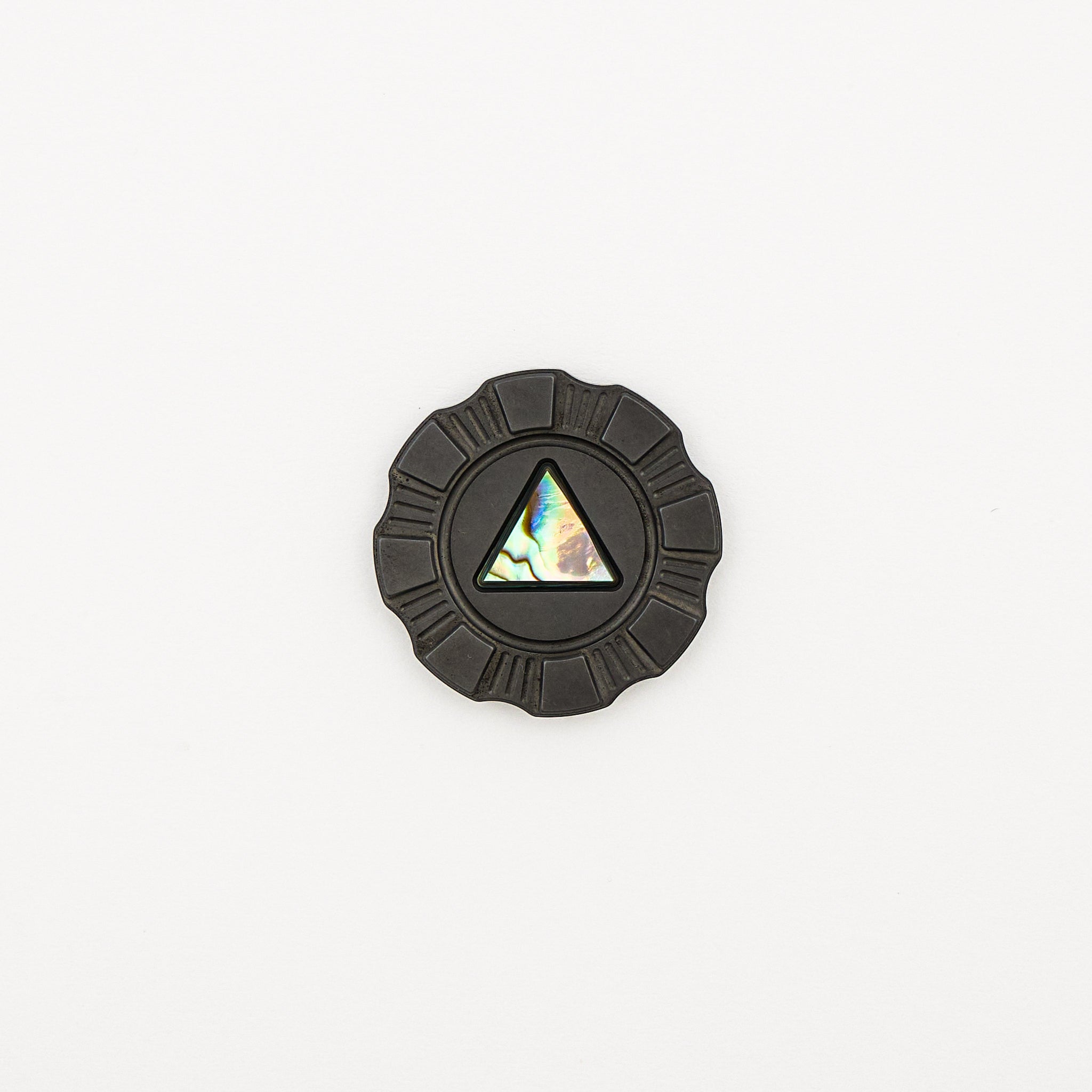 Poker Chip - Delta - Zirconium W/ Abalone Inlay