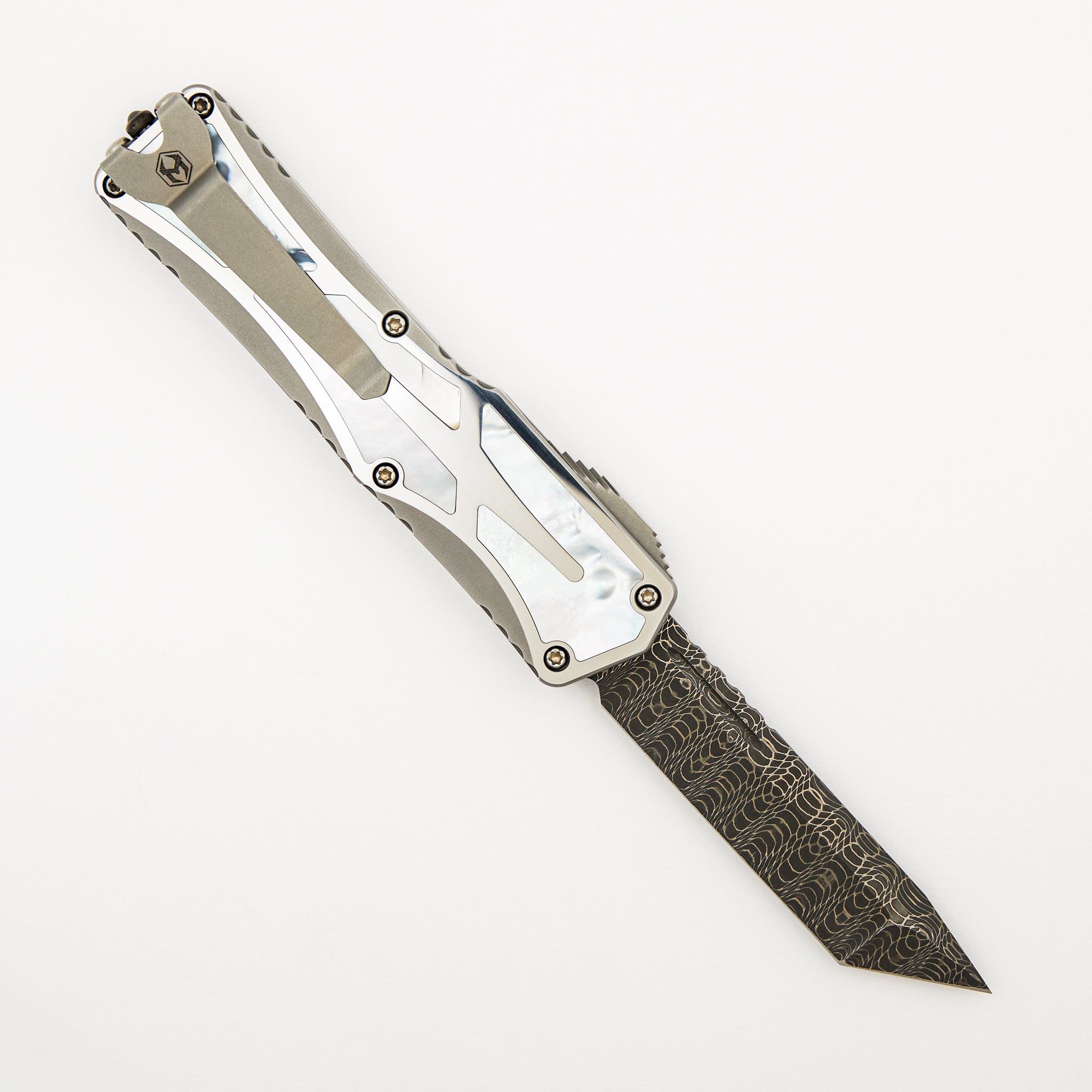 Colossus - Hand Ground VF Tanto - Hand Rubbed Stainless w/ MOP S/N 013