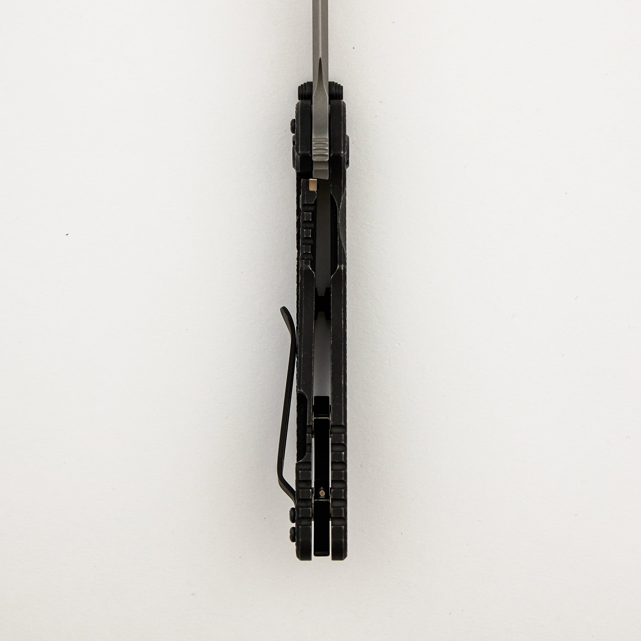 XM-18 3.5" - MagnaCut Harpoon Spanto - Tri-Way - Battle Black - Working Finish - Textured Lockside - Lasered Horsehead - Ti Scale - Black Hardware - Ti Backspacer - 2025 Filler Tab