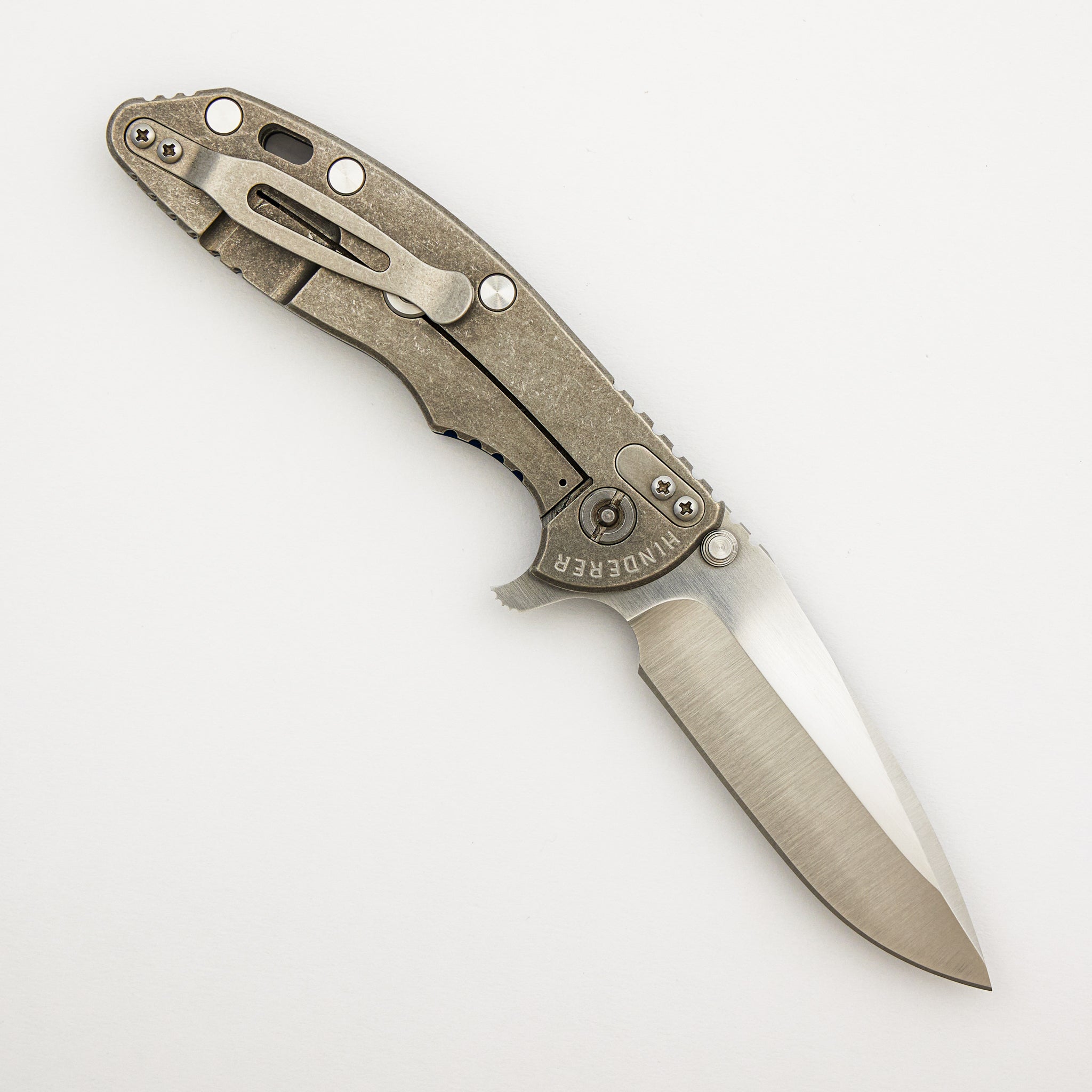 XM-18 3.5" - Slicer - Stonewash - Black and Blue G10