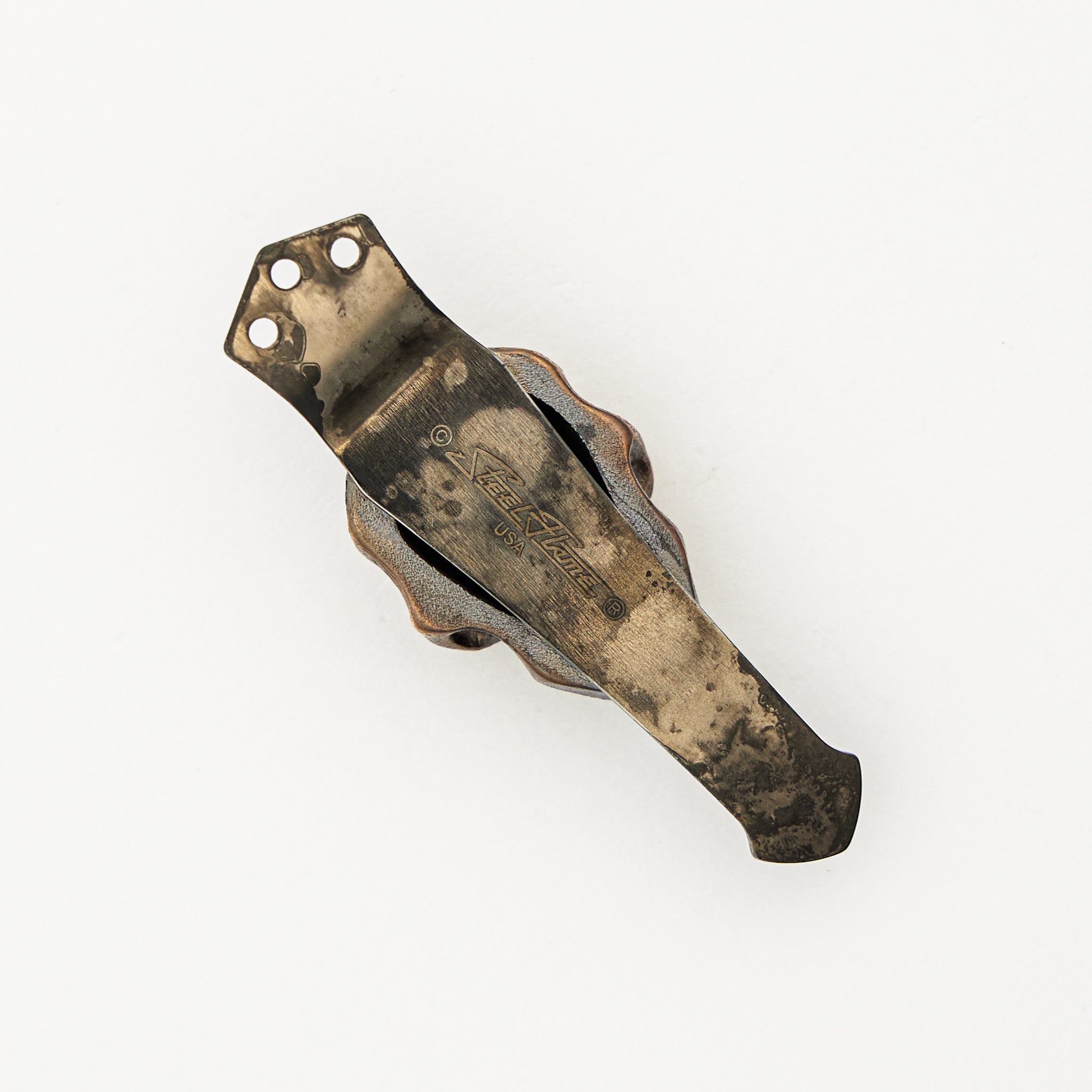 Bronze Vigilant Wicked Darkness W/ Purple Eyes 3 Hole Pocket Clip