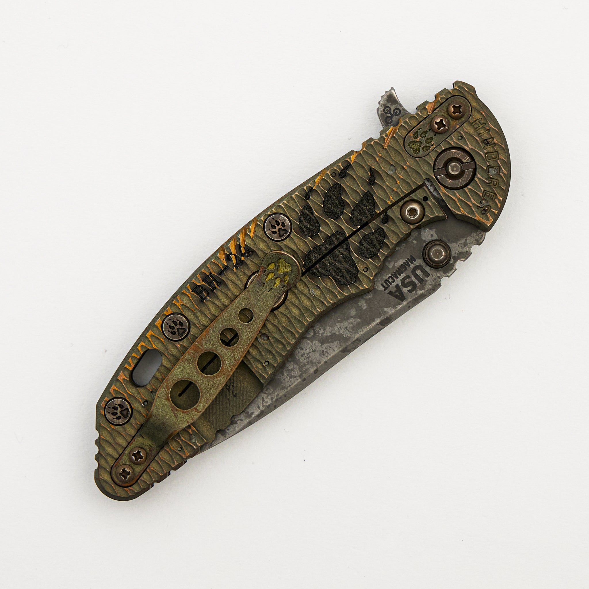 XM-18 3.5" - MagnaCut Skinny Slicer Tri-Way Battle Hound Textured Lockside Textured Carbon Fiber