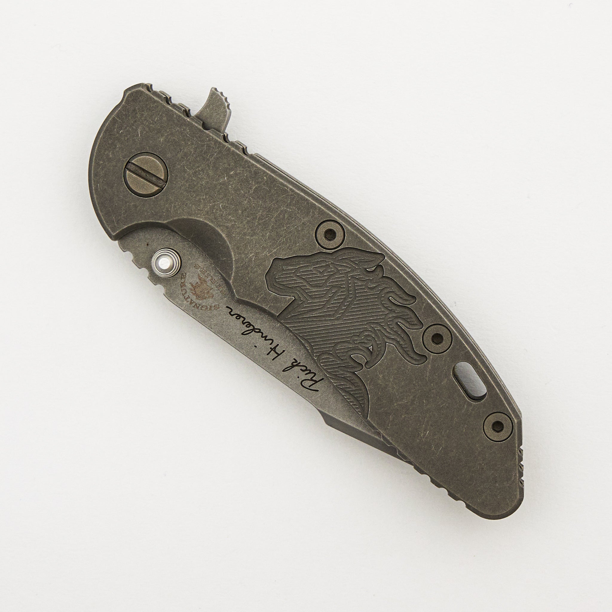 XM-18 3.5" - Signature Series - Harpoon M390 - Teflon Washers - Working Finish - Titanium #23