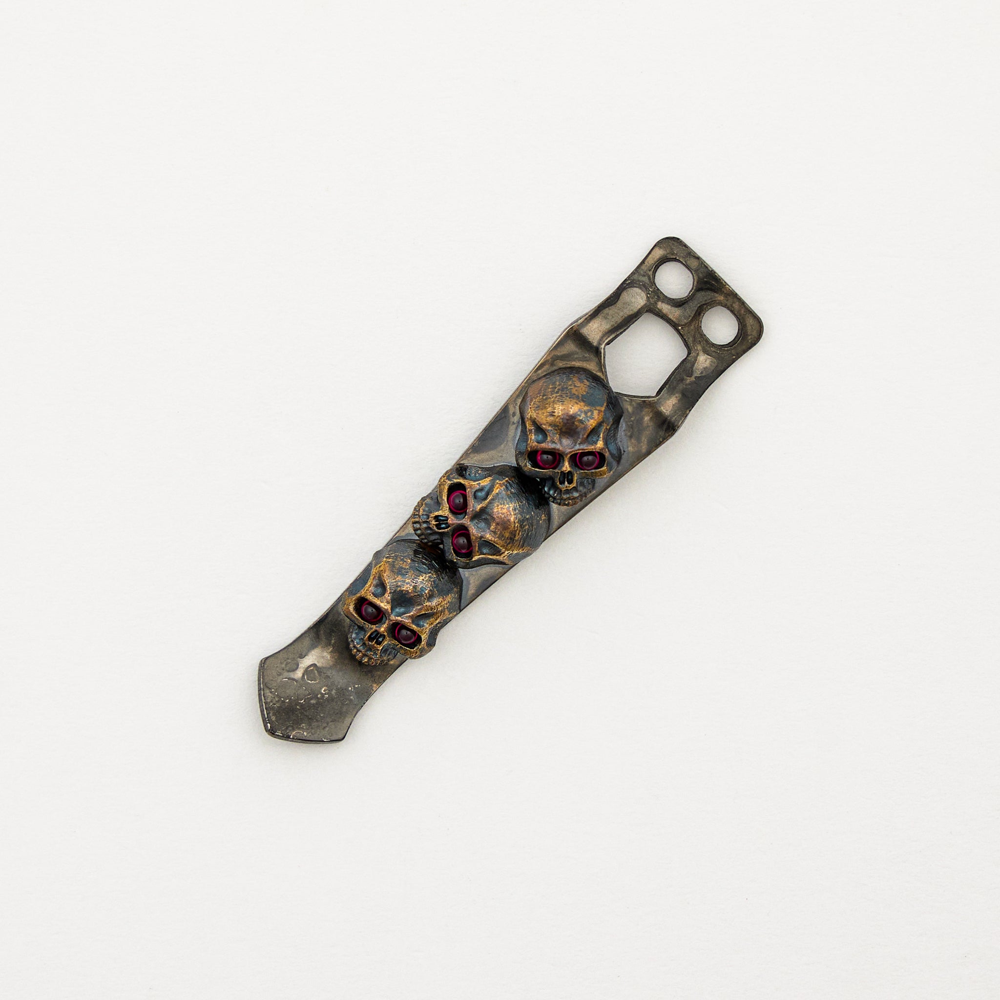 3 Warriors W/ Eyes Bronze Torch Pocket Clip