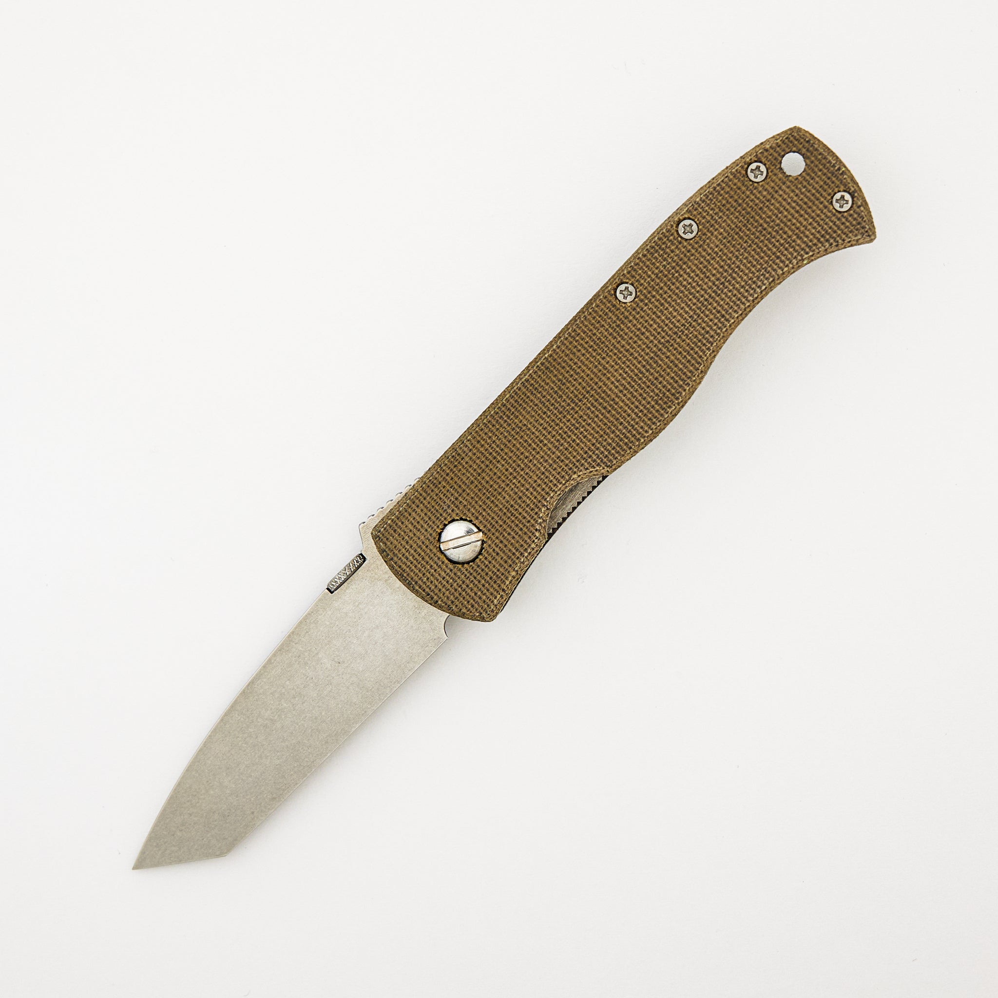 CQC-7B SF Right-Grind Green Micarta #006