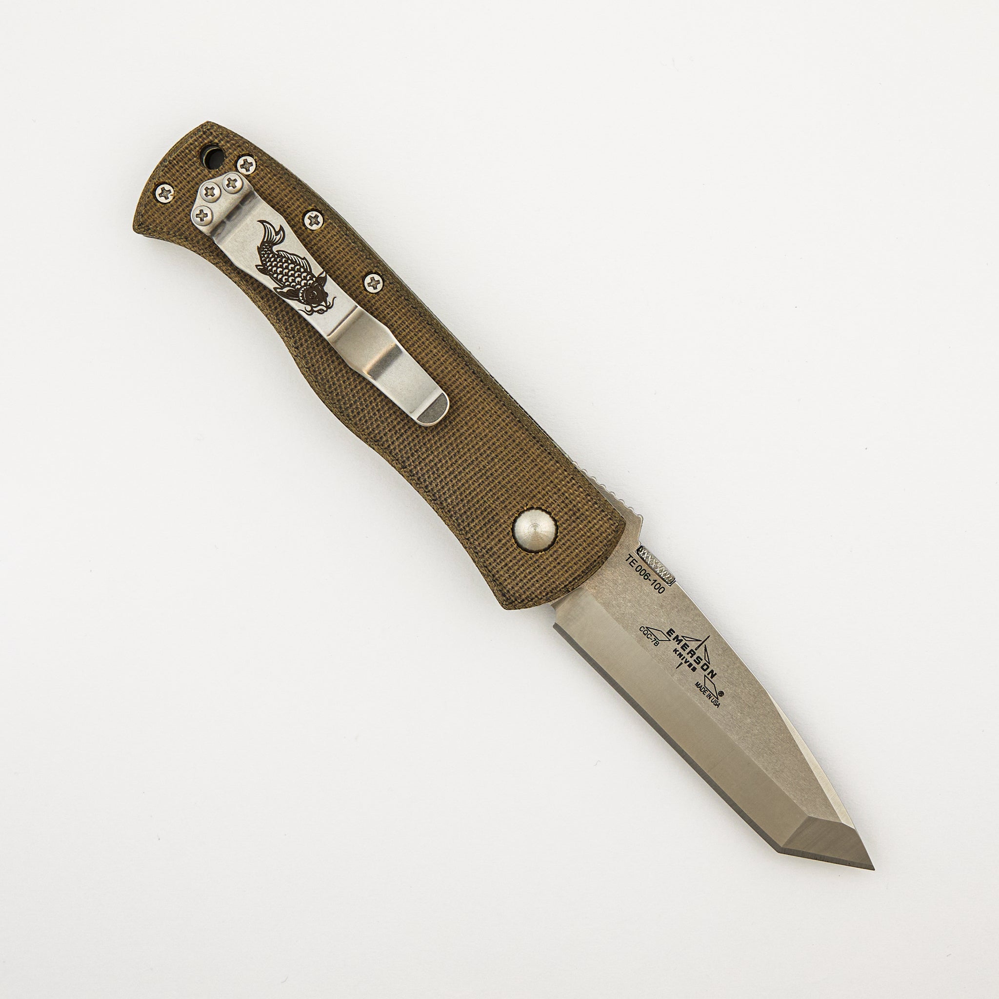 CQC-7B SF Right-Grind Green Micarta #006