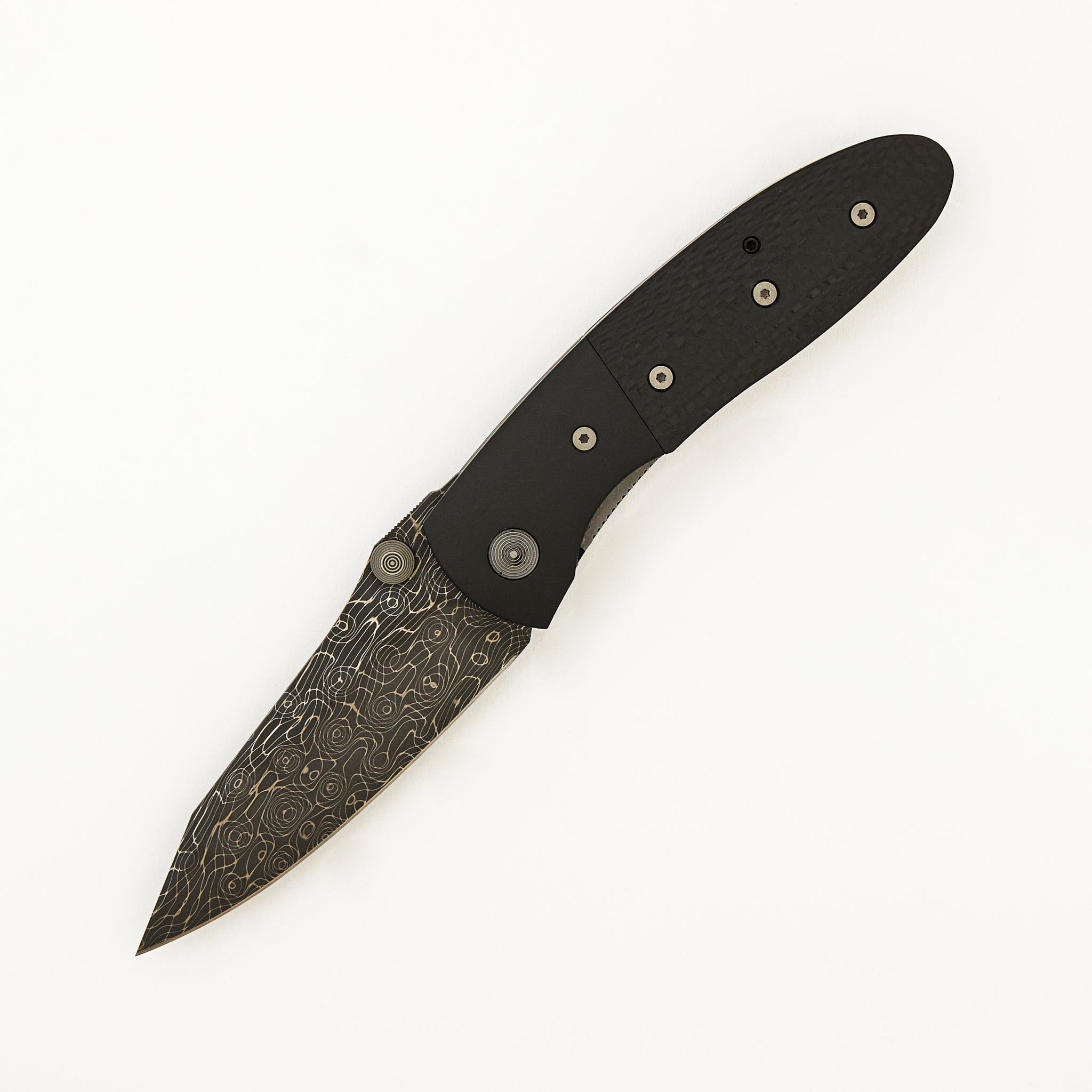 Lightfoot LCC D/A - Devin Thomas "Vines & Roses" Blade - Titanium/Carbon Fiber Handle