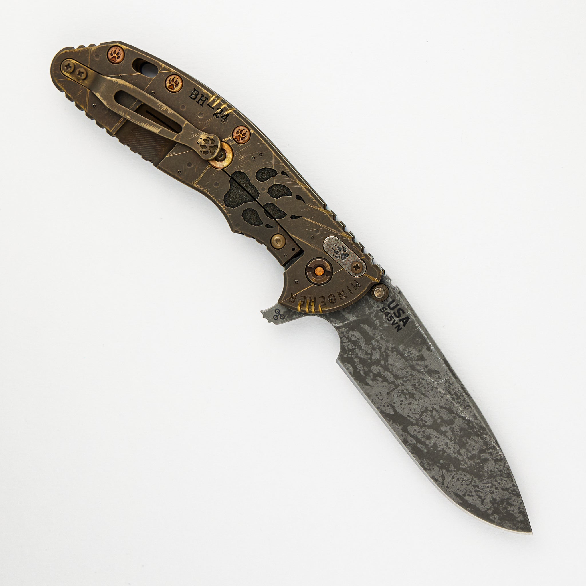 Hinderer XM-24 4.0" - S45VN Slicer Hollow Grind Tri-Way Battle Hound Black G10