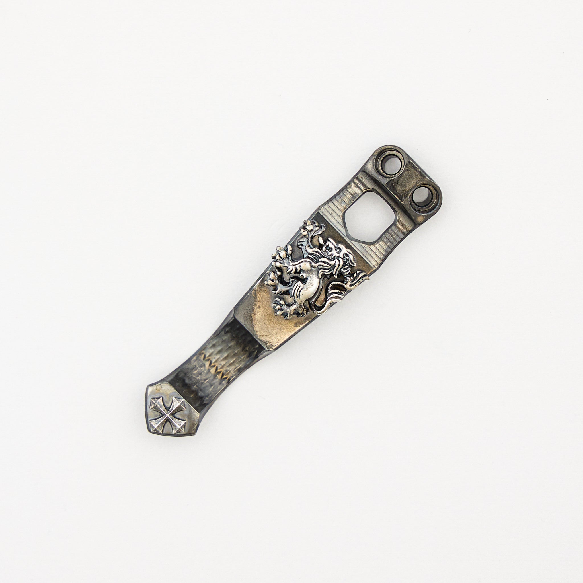 Ti2 Collaboration Lion Spiked Cross Silver Torch Clip