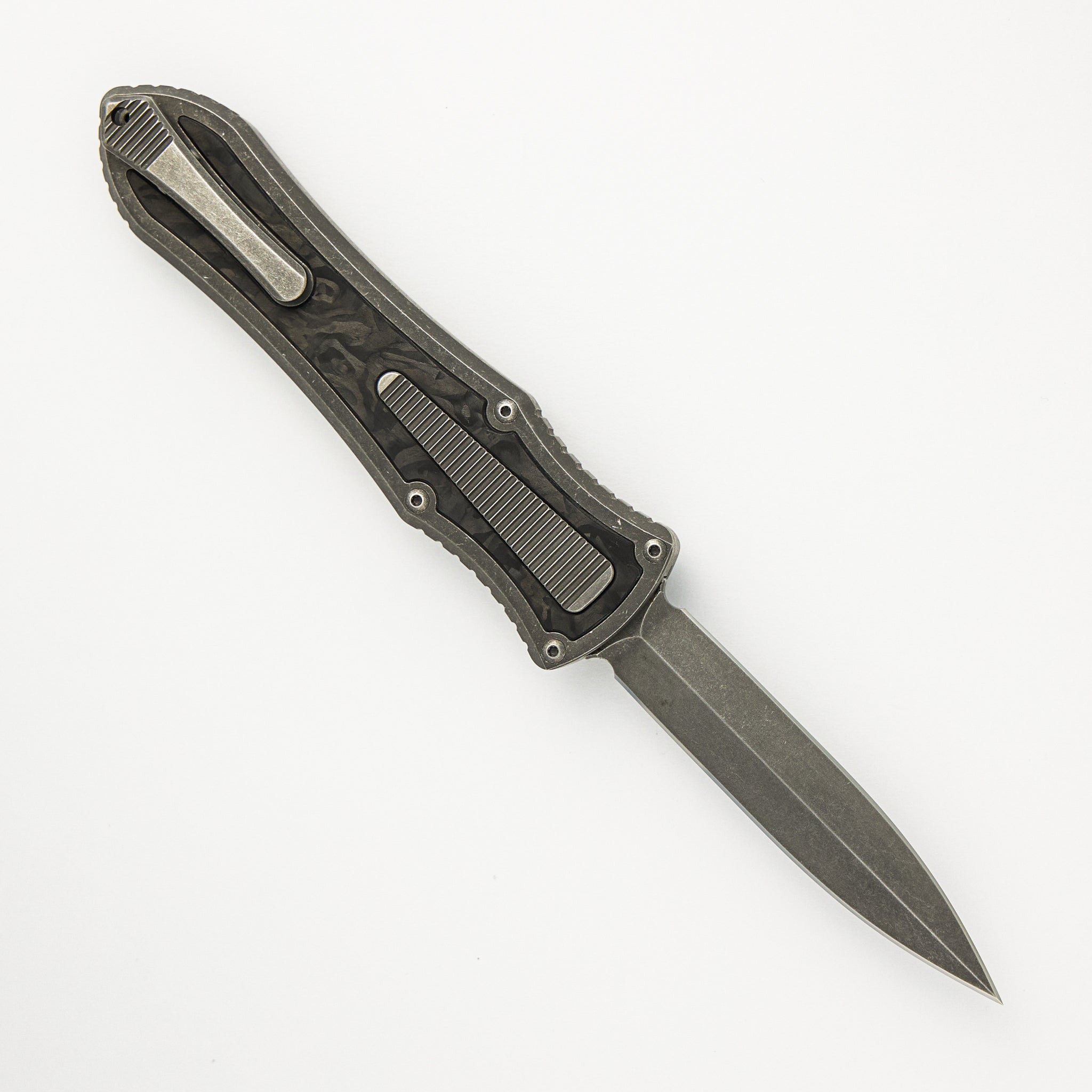 Hawk Knife Designs Deadlock Model C - Carbon Fiber Inlays