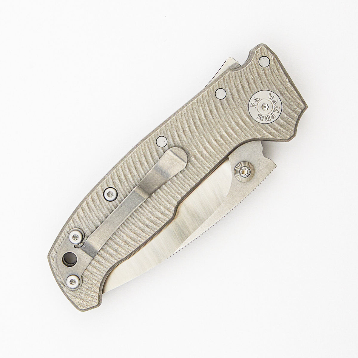 AD20 CXT - CPM-3V - Barong - Textured Titanium #2 - Two-Tone
