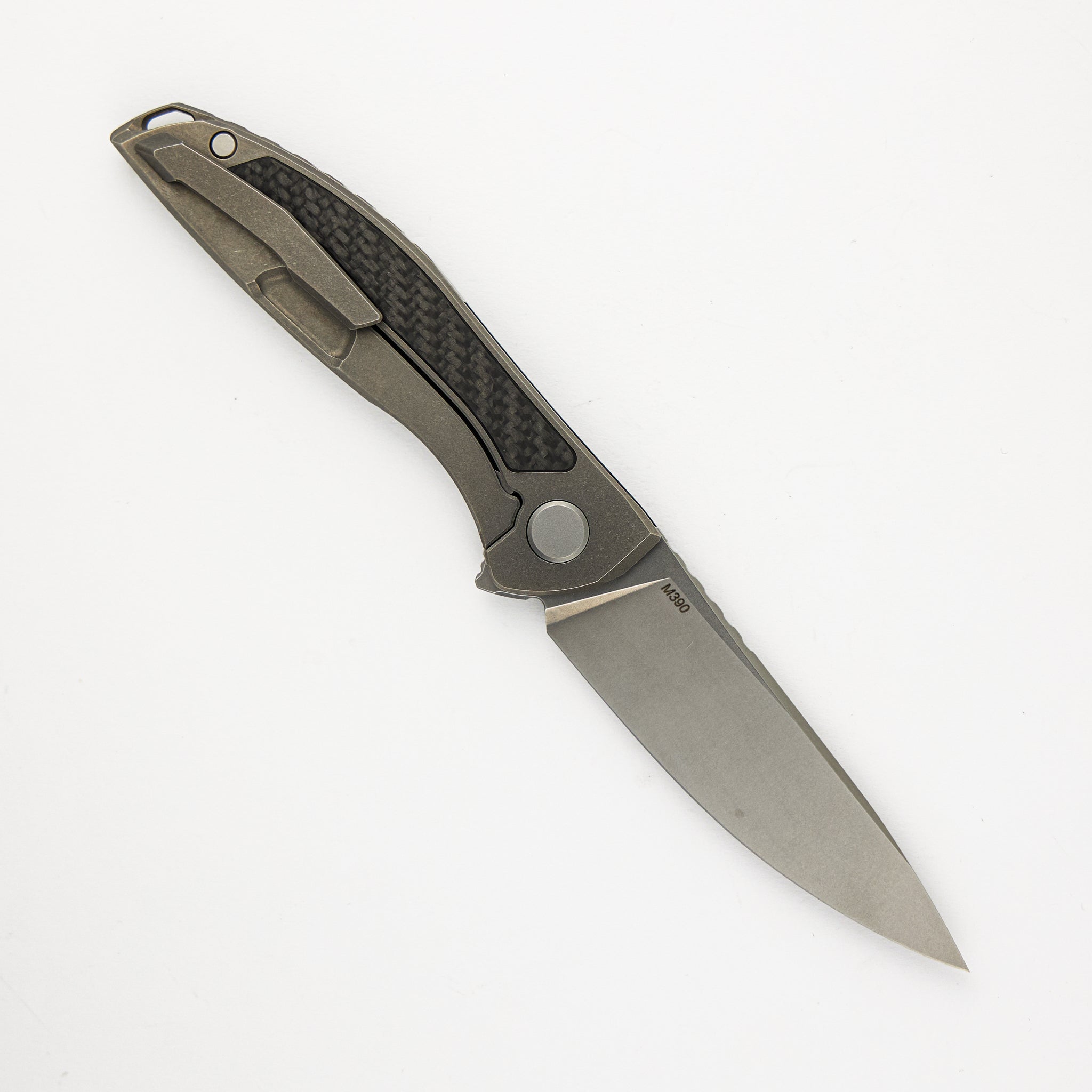 Shirogorov Hation Zero - M390 Blade -Carbon Fiber/Titanium Handle - MRBS