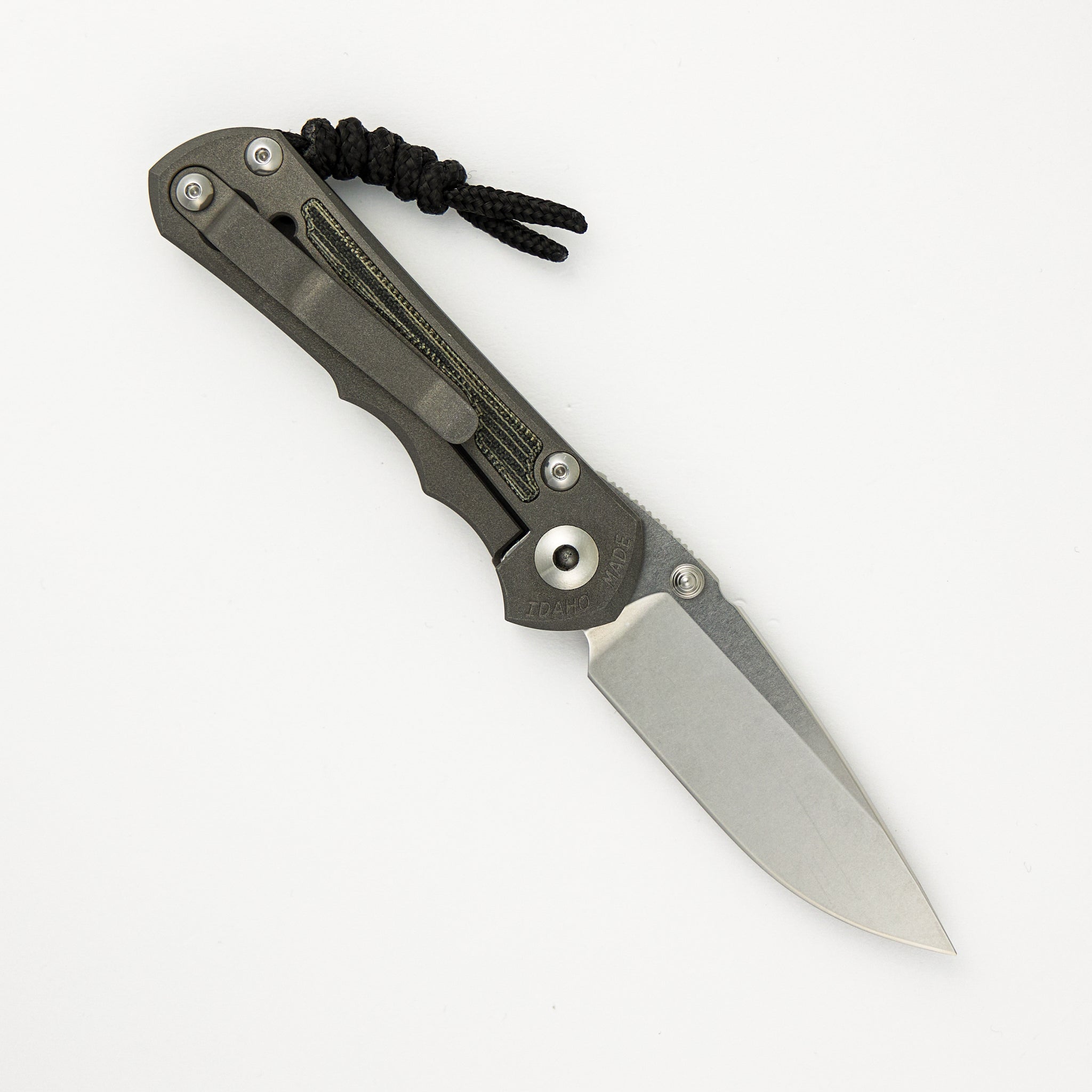 Small Inkosi - Micarta Canvas Black Inlay - Drop Point S35VN Blade