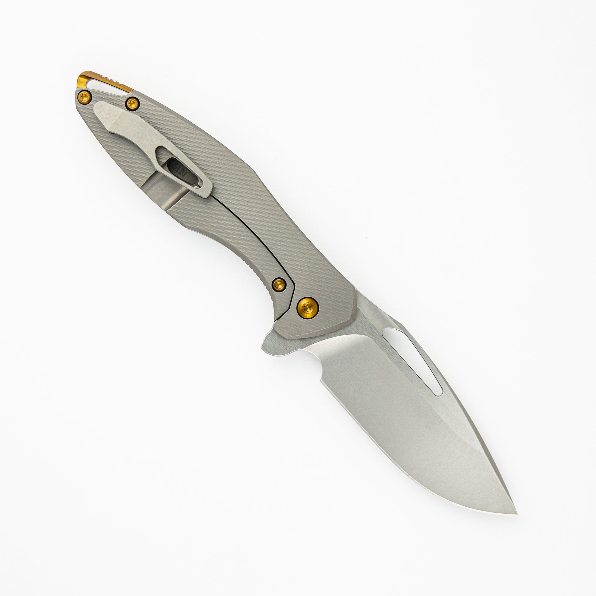 Mini Arius - Corda Pattern - Titanium Handle - 20CV Blade