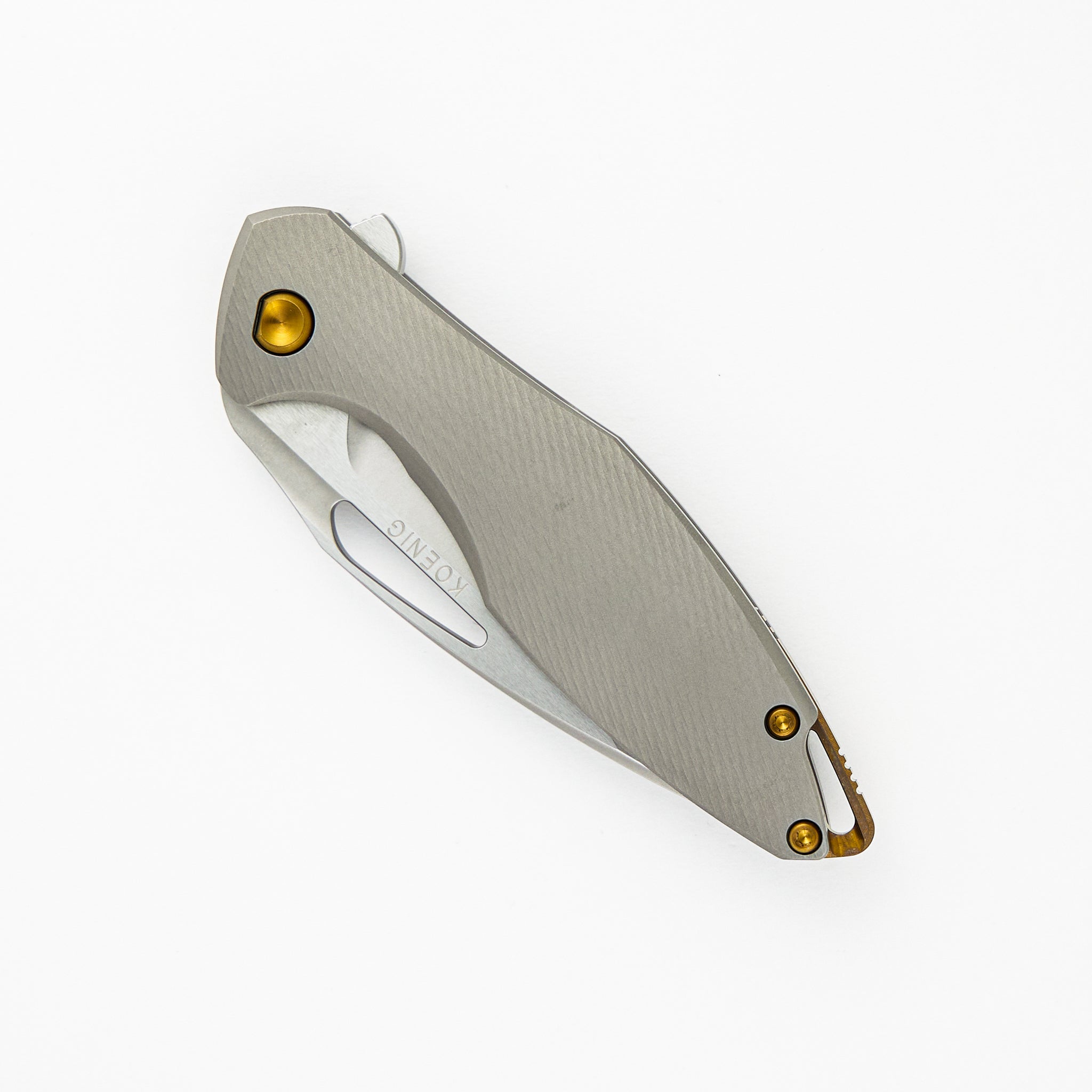 Mini Arius - Corda Pattern - Titanium Handle - 20CV Blade