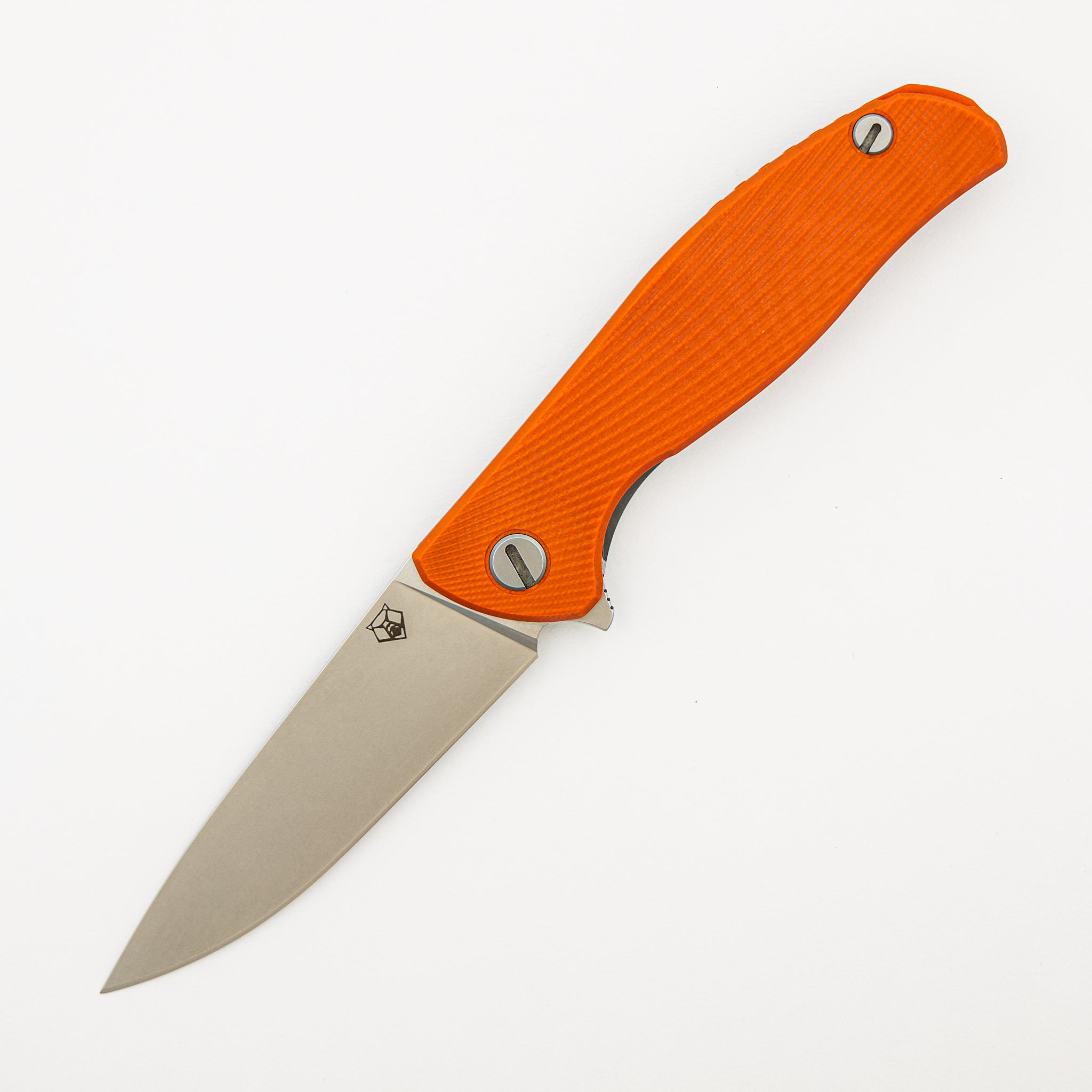 Hati - Titanium/Orange G10 Handle - M390 Blade - Washers