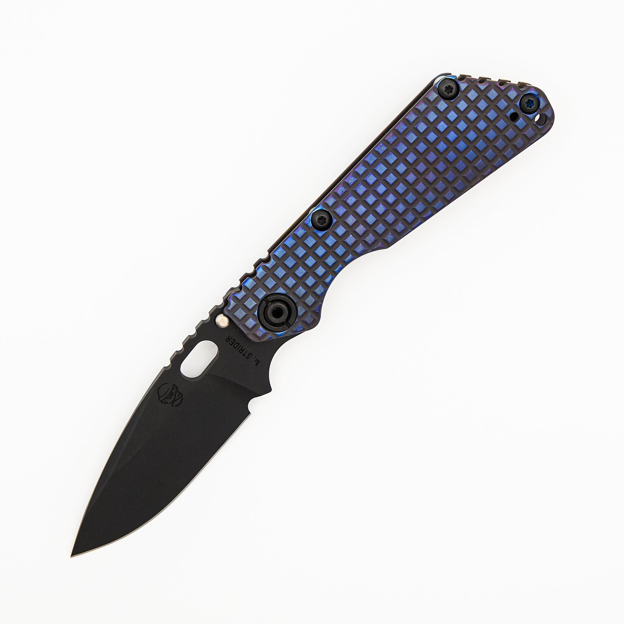 SNG MEFP - Drop Point CPM 3V Blade - Purple Frag Pattern Titanium Handle