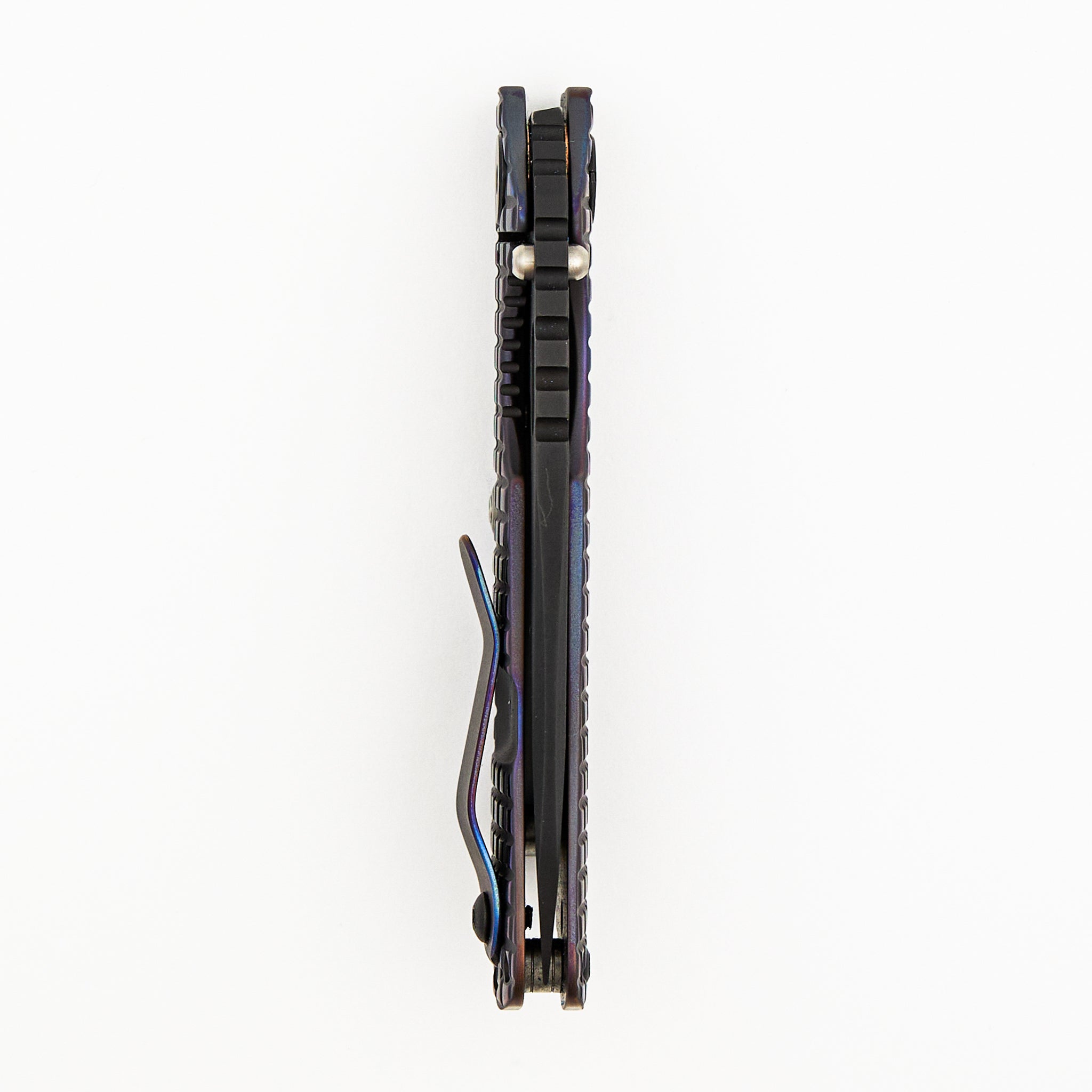 SNG MEFP - Drop Point CPM 3V Blade - Purple Frag Pattern Titanium Handle