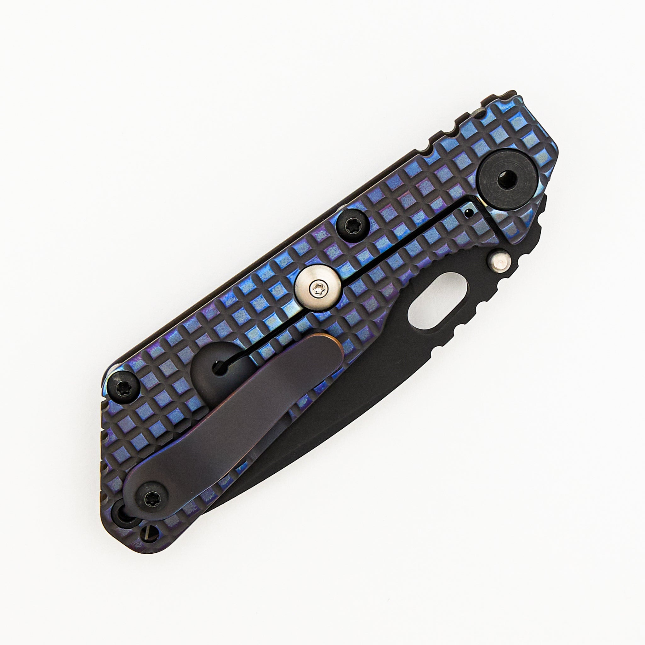 SNG MEFP - Drop Point CPM 3V Blade - Purple Frag Pattern Titanium Handle