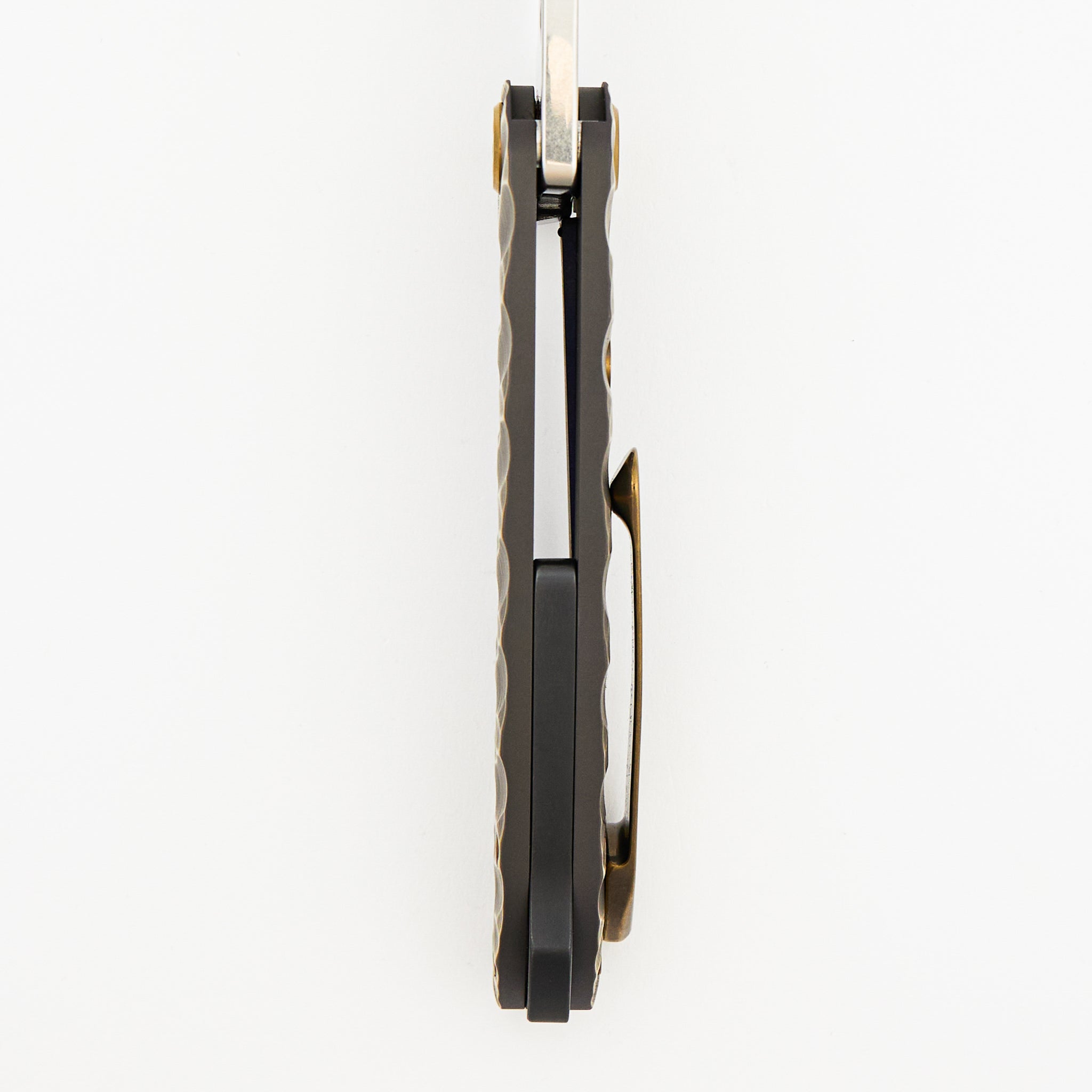 On Belay - Tumbled S45VN Blade - Violet/Bronze "Predator" Handle