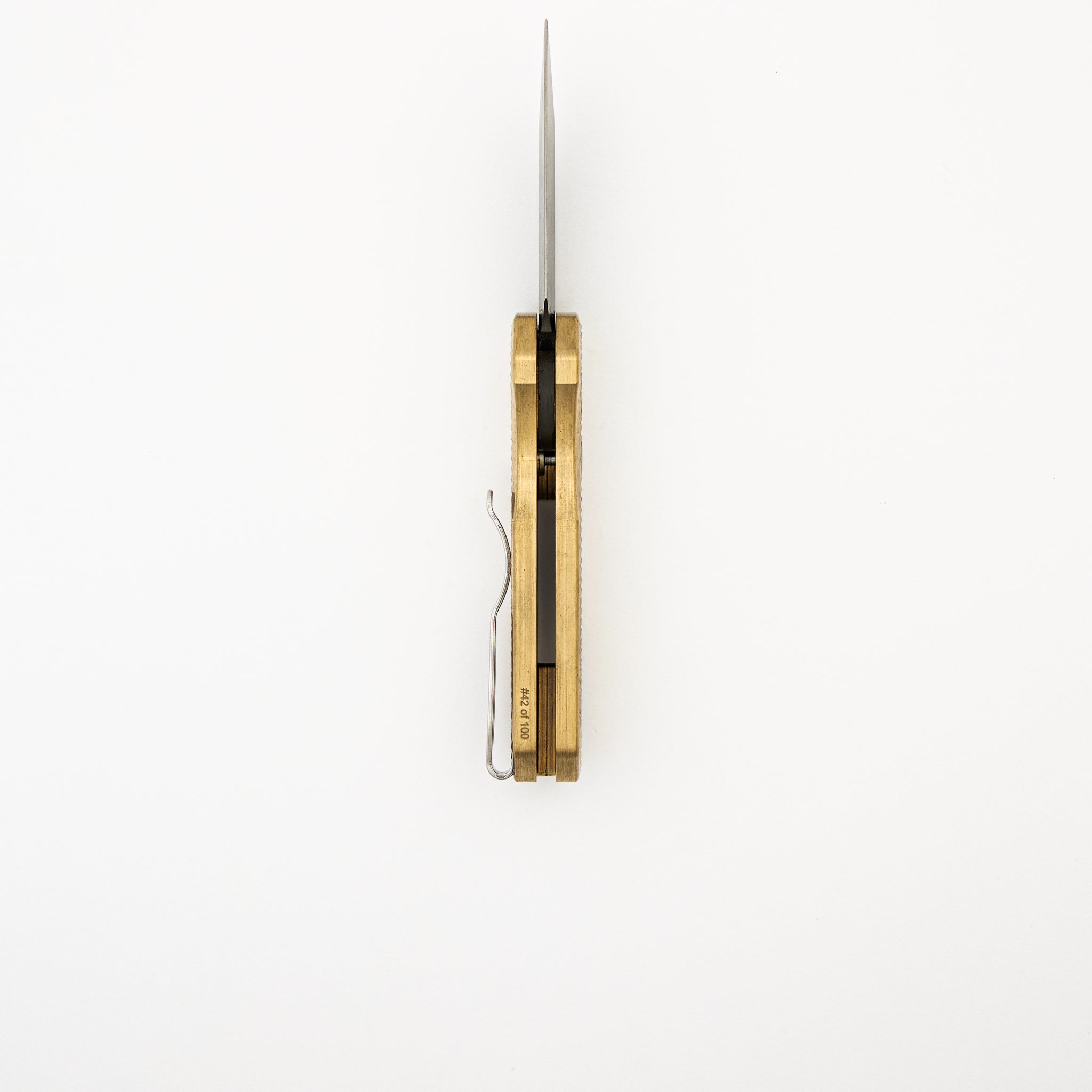Runt 5 Limited - Textured Bronze AL Handle – Chad Nichols Wharncliffe Blade - #42 of 100