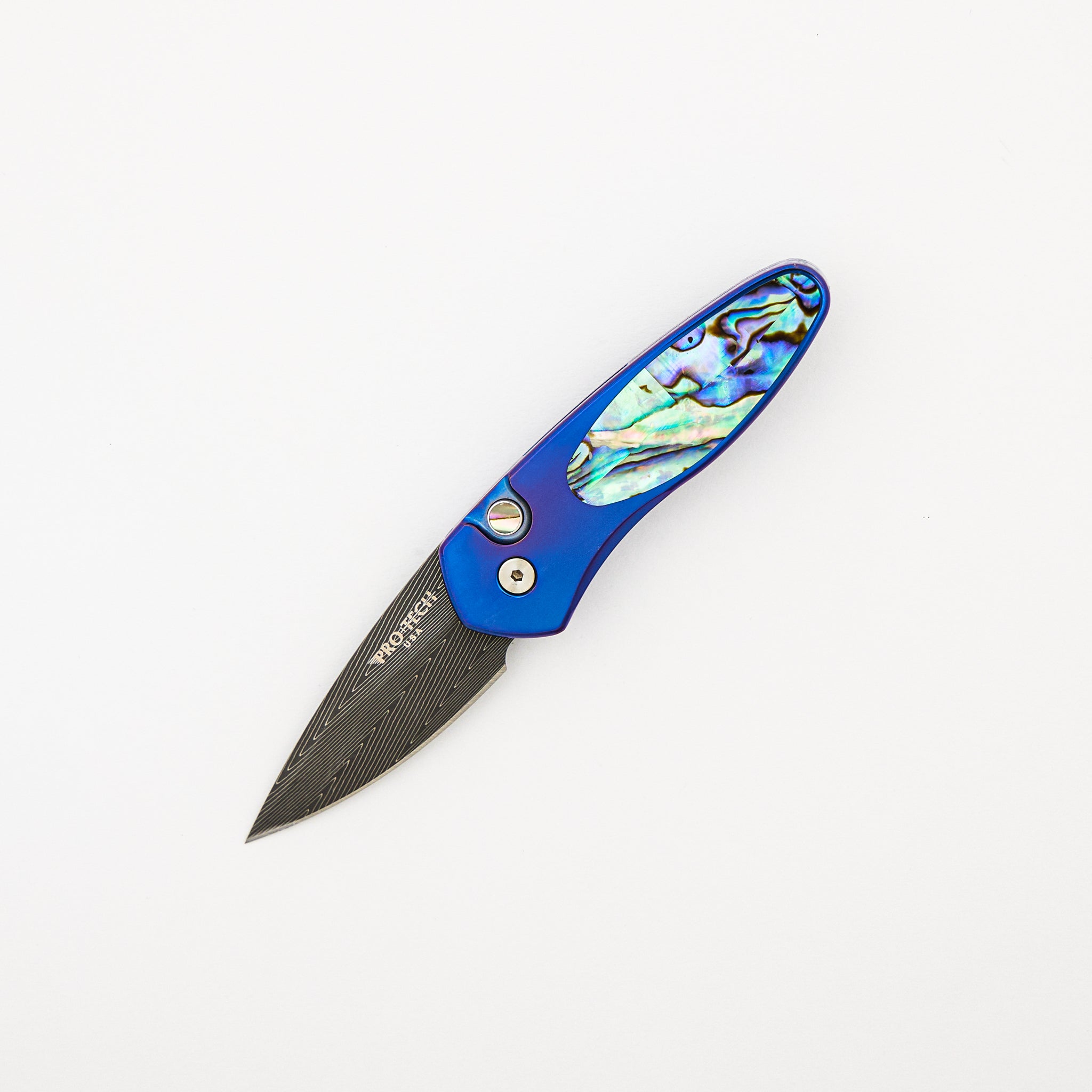 Sprint - Vegas Forge "Herringbone" Blade - Titanium/Abalone Handle