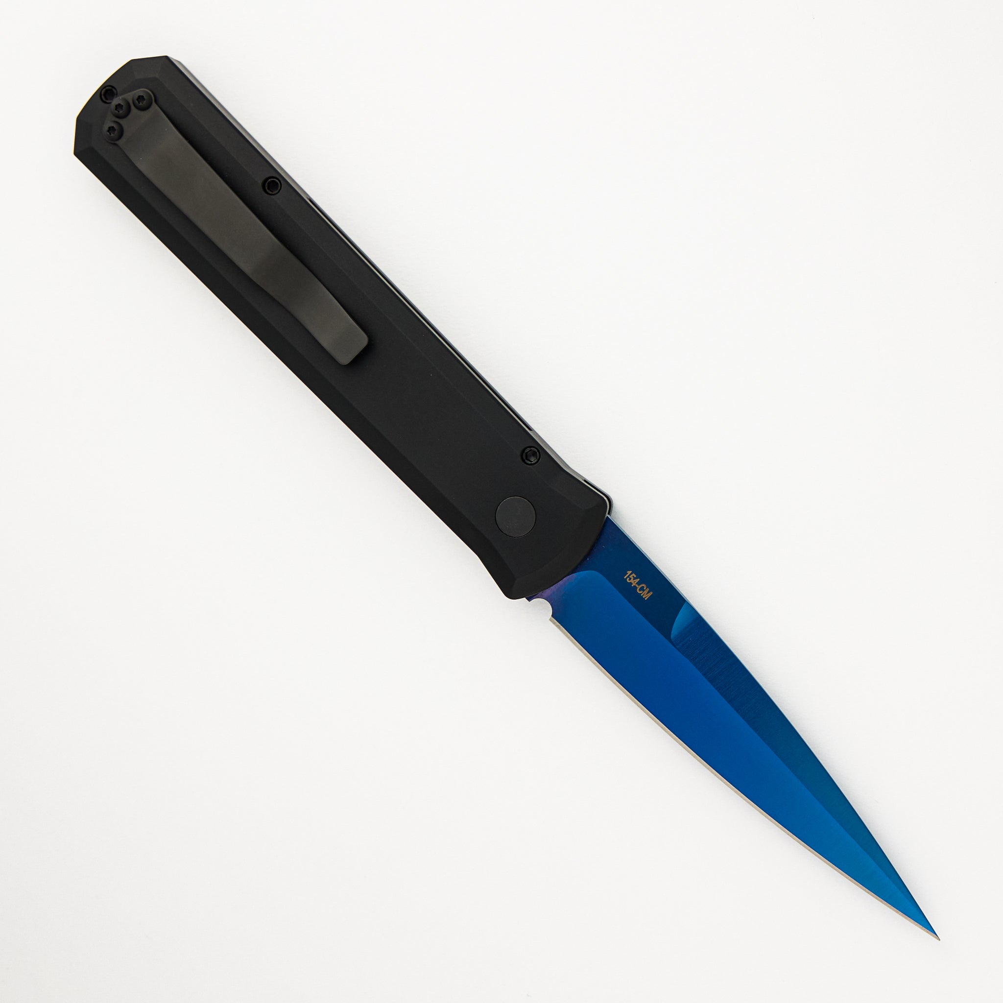 Pro-Tech Knives Godfather 921 SB - Black Aluminum Handle - Sapphire Blue Blade