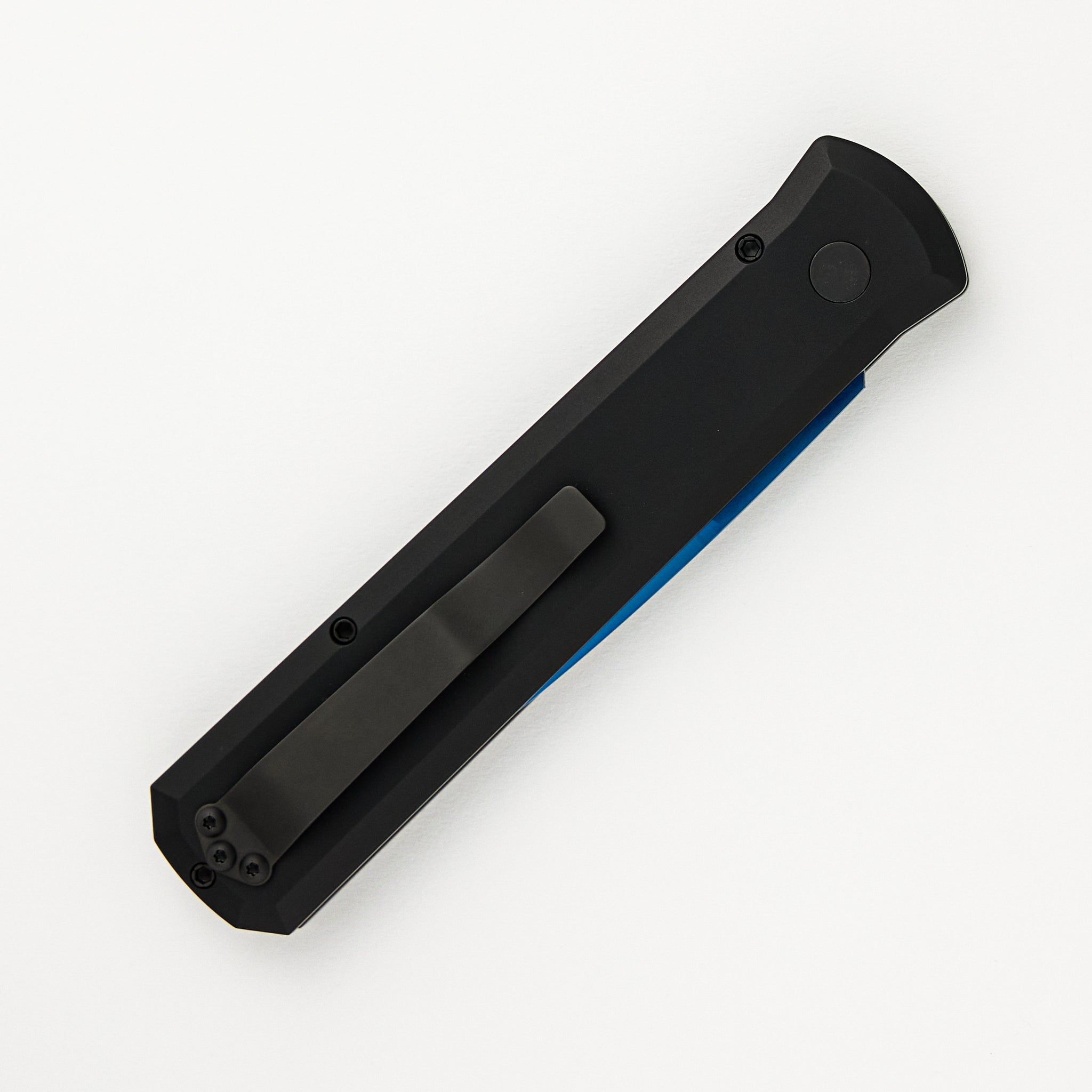 Godfather 921 SB - Black Aluminum Handle - Sapphire Blue Blade