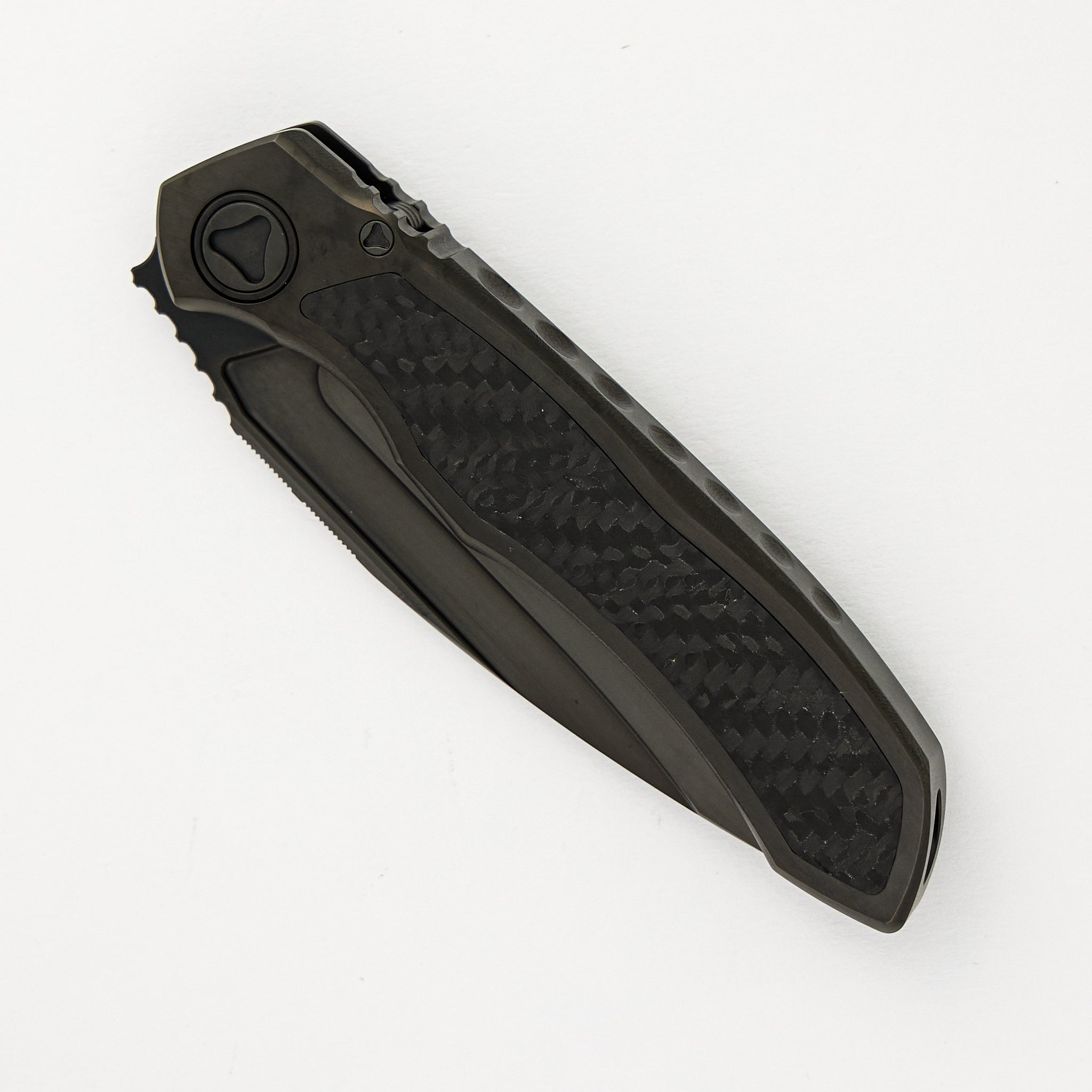 Anax – S-E DLC Titanium Handle DLC Standard DLC Titanium Pivot Collar Carbon Fiber Inlay 190C-1 DLCTCFITI