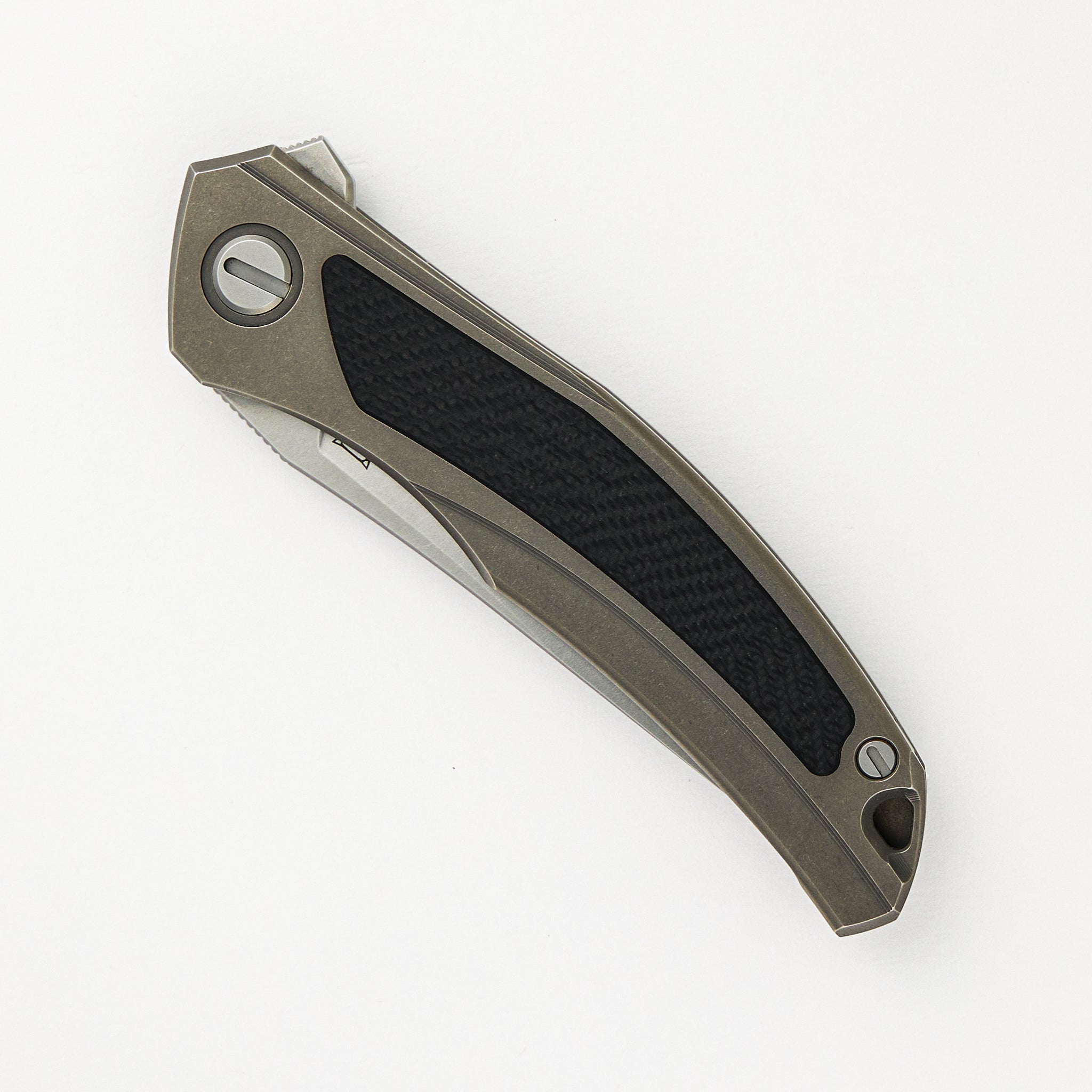 Shirogorov Ursus Quantum - Cromax PM Blade - Titanium Handle - Black G10 Inlay - SRBS