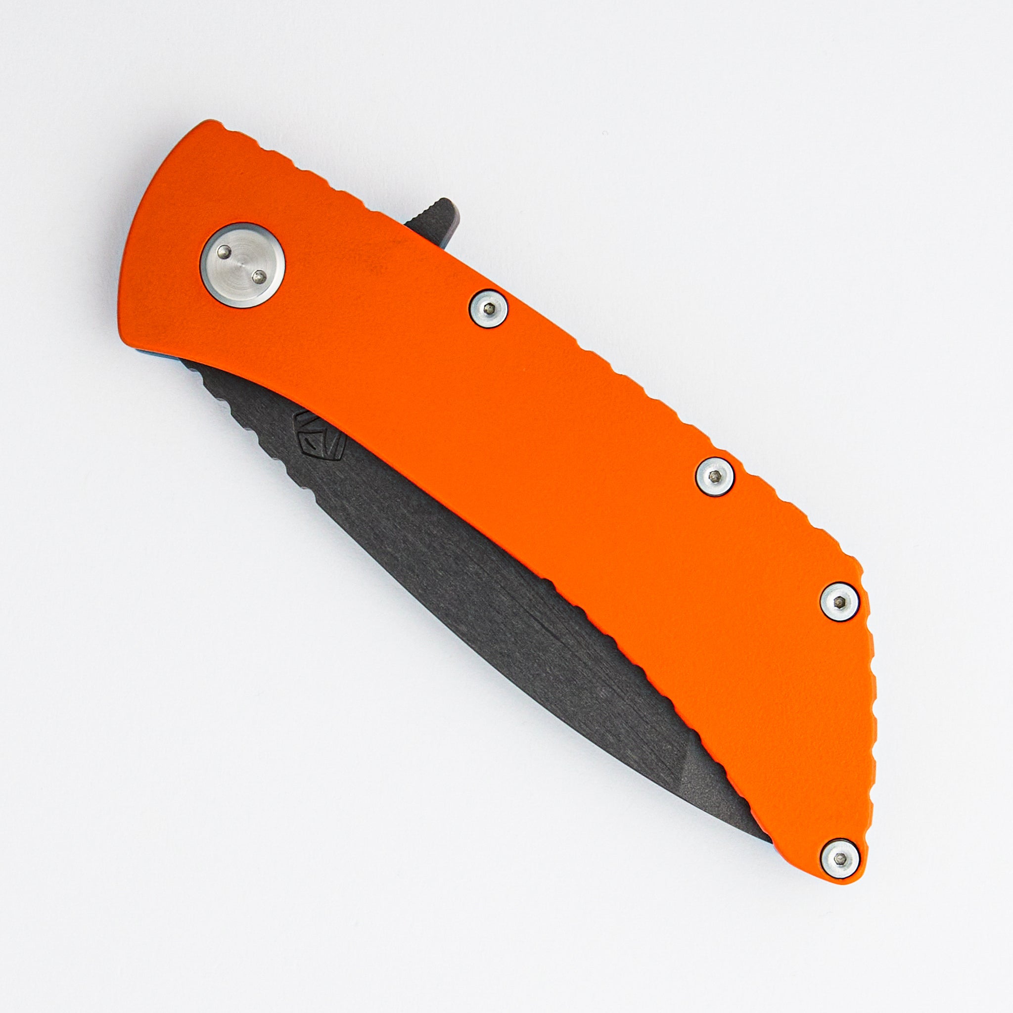 TFF-2 - D2 Blade - Flamed Titanium/Orange G10 Handle
